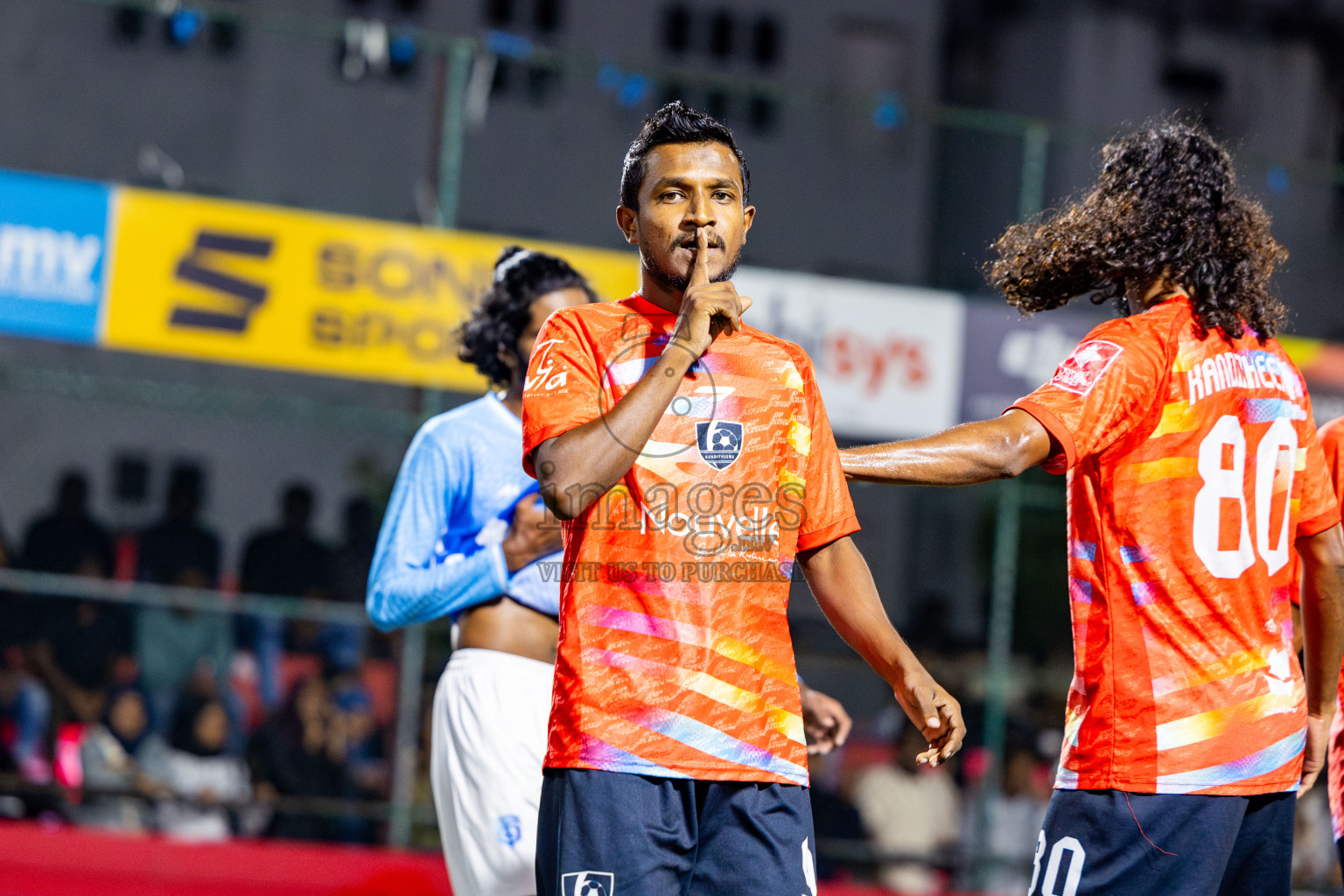 SH Milandhoo vs SH Kanditheemu in zone round on Day 32 of Golden Futsal Challenge 2025 was held on Wednesday , 5th February 2025, in Hulhumale', Maldives. Photos: Nausham Waheed / images.mv