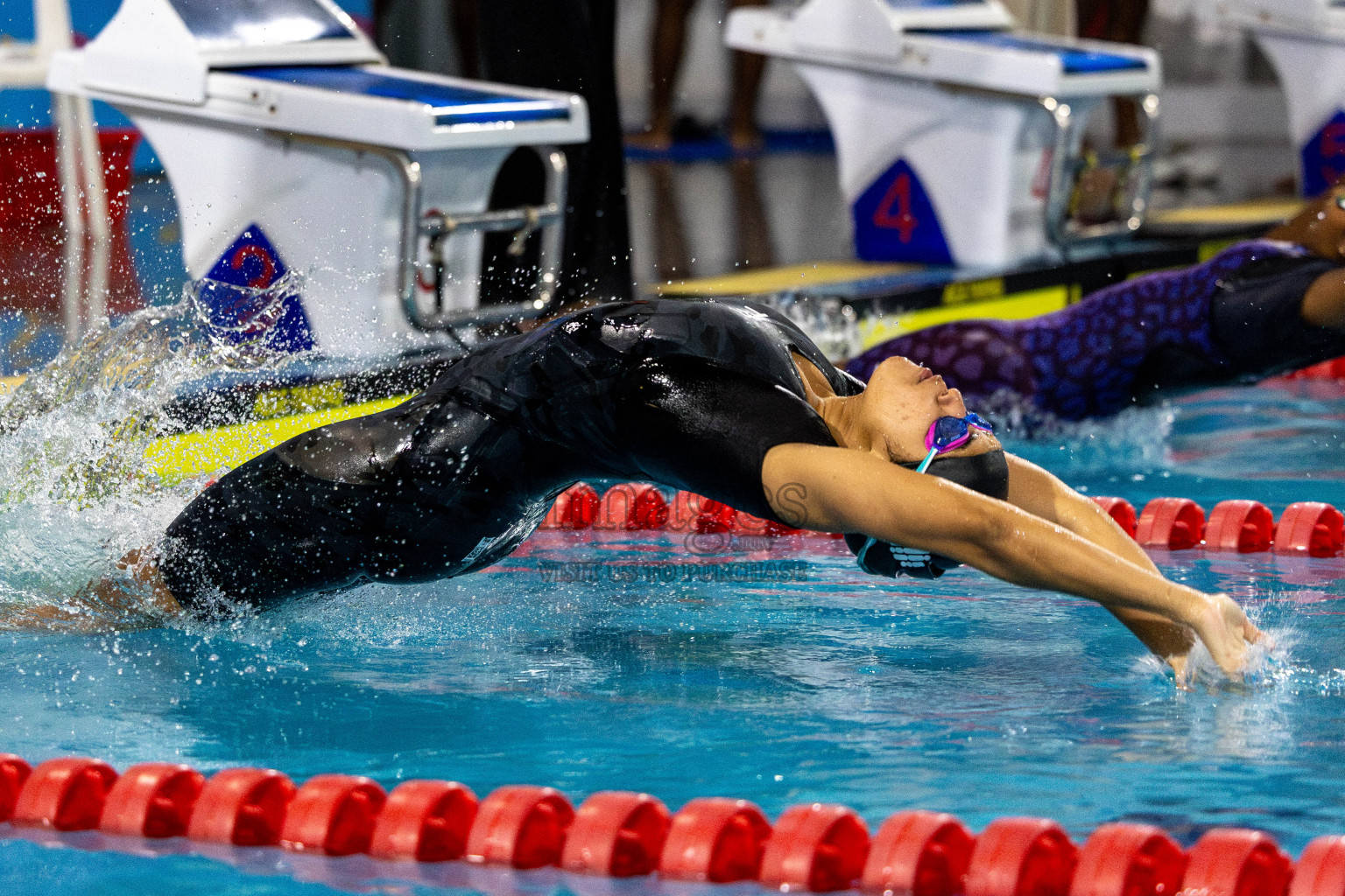 Day 6 of National Swimming Competition 2024 held in Hulhumale', Maldives on Wednesday, 18th December 2024. Photos: Mohamed Mahfooz Moosa / images.mv