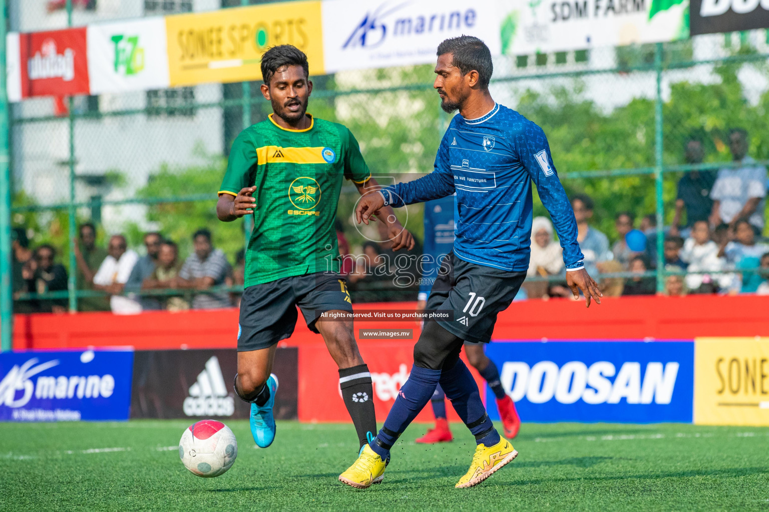 K. Gaafaru vs K.Guraidhoo in Day 6 of Golden Futsal Challenge 2023 on 10 February 2023 in Hulhumale, Male, Maldives