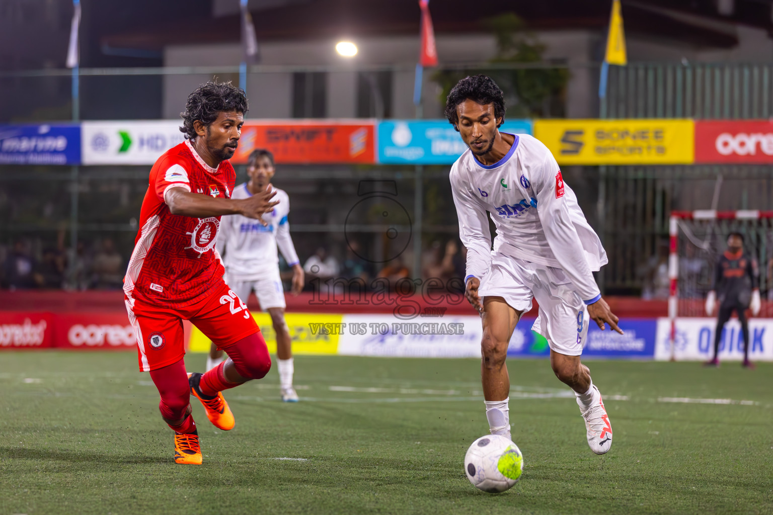 HA Ihavandhoo vs HA Maarandhoo in Day 9 of Golden Futsal Challenge 2024 was held on Tuesday, 23rd January 2024, in Hulhumale', Maldives
Photos: Ismail Thoriq / images.mv