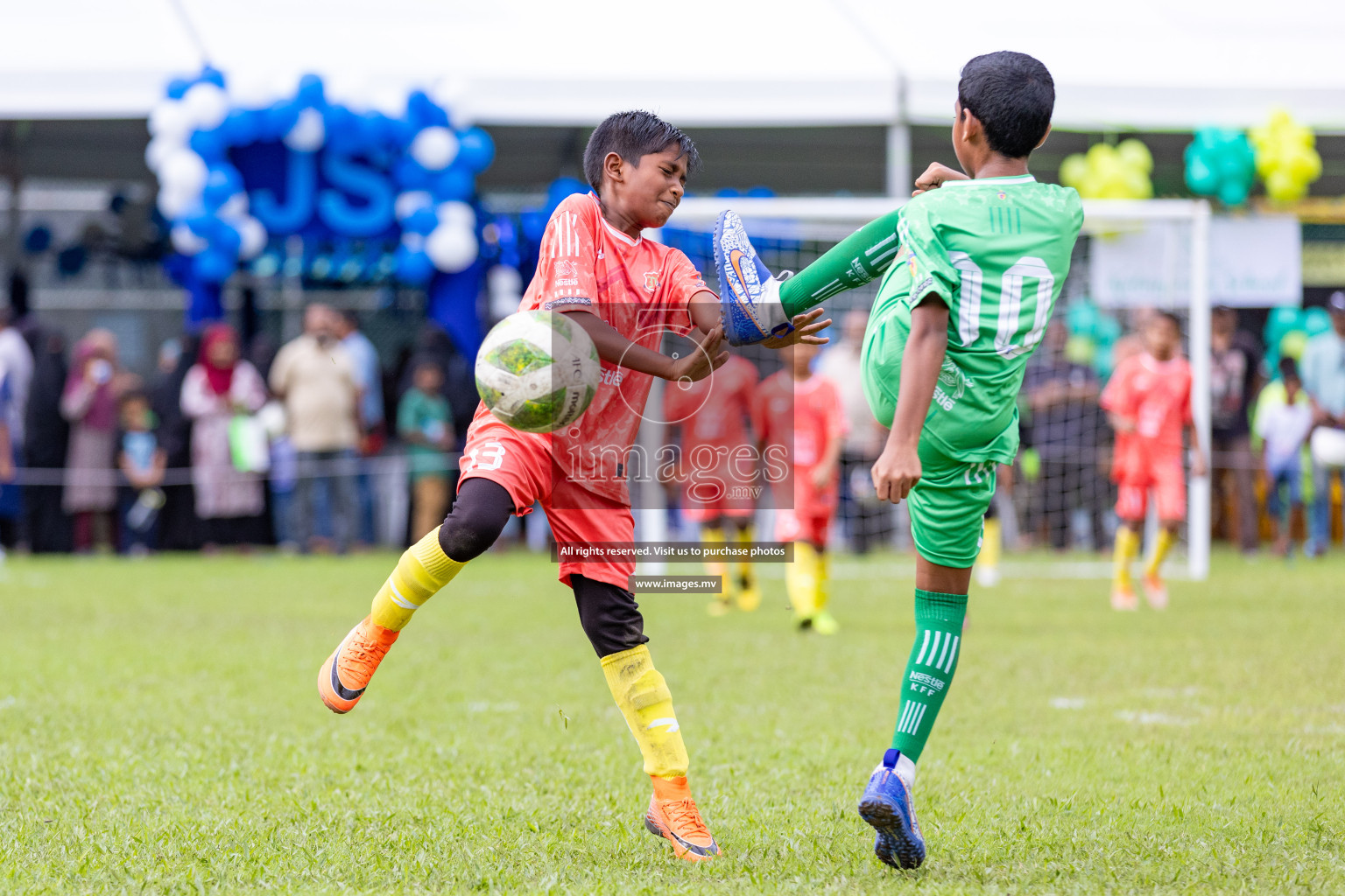 Day 1 of Milo kids football fiesta, held in Henveyru Football Stadium, Male', Maldives on Wednesday, 11th October 2023 Photos: Nausham Waheed/ Images.mv