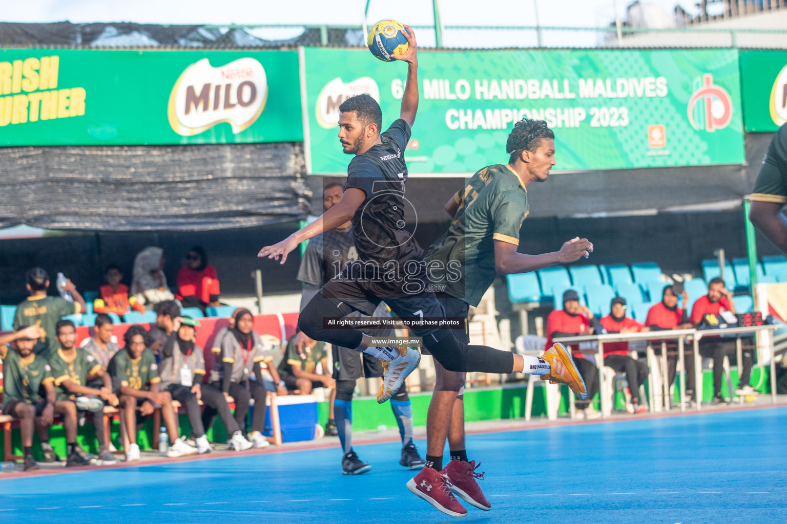 Day 5 of 6th MILO Handball Maldives Championship 2023, held in Handball ground, Male', Maldives on Friday, 24th May 2023 Photos: Shuu Abdul Sattar/ Images.mv