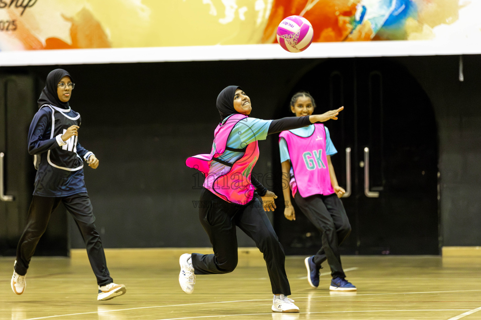 AIS Netball Academy vs MV Netters Academy in Day 6 of 3rd Netball Junior Championship, held at Social Center on Friday 24th January 2025 . Photos: Shuu Abdul Sattar / images.mv