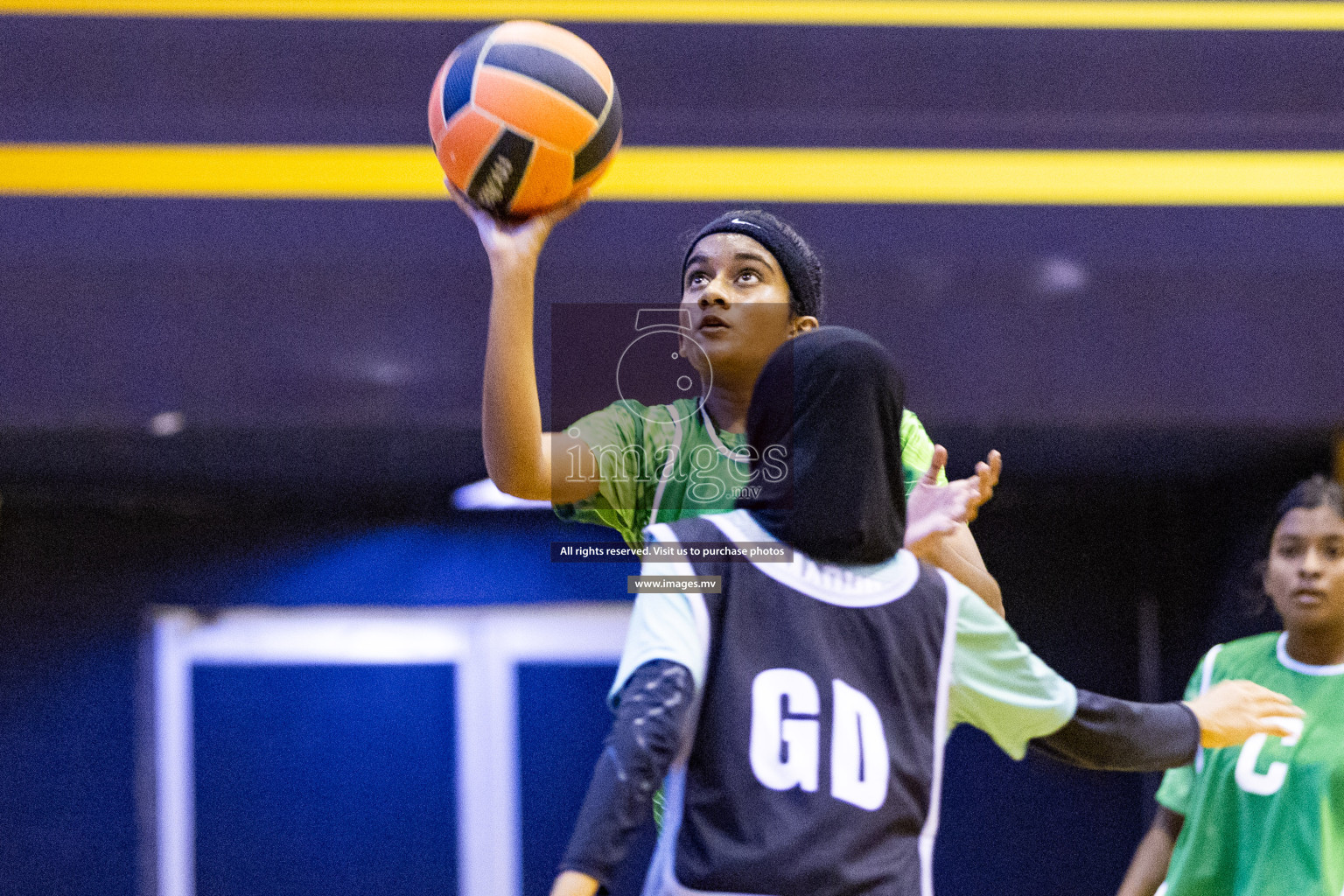 Day 10 of 24th Interschool Netball Tournament 2023 was held in Social Center, Male', Maldives on 5th November 2023. Photos: Nausham Waheed / images.mv