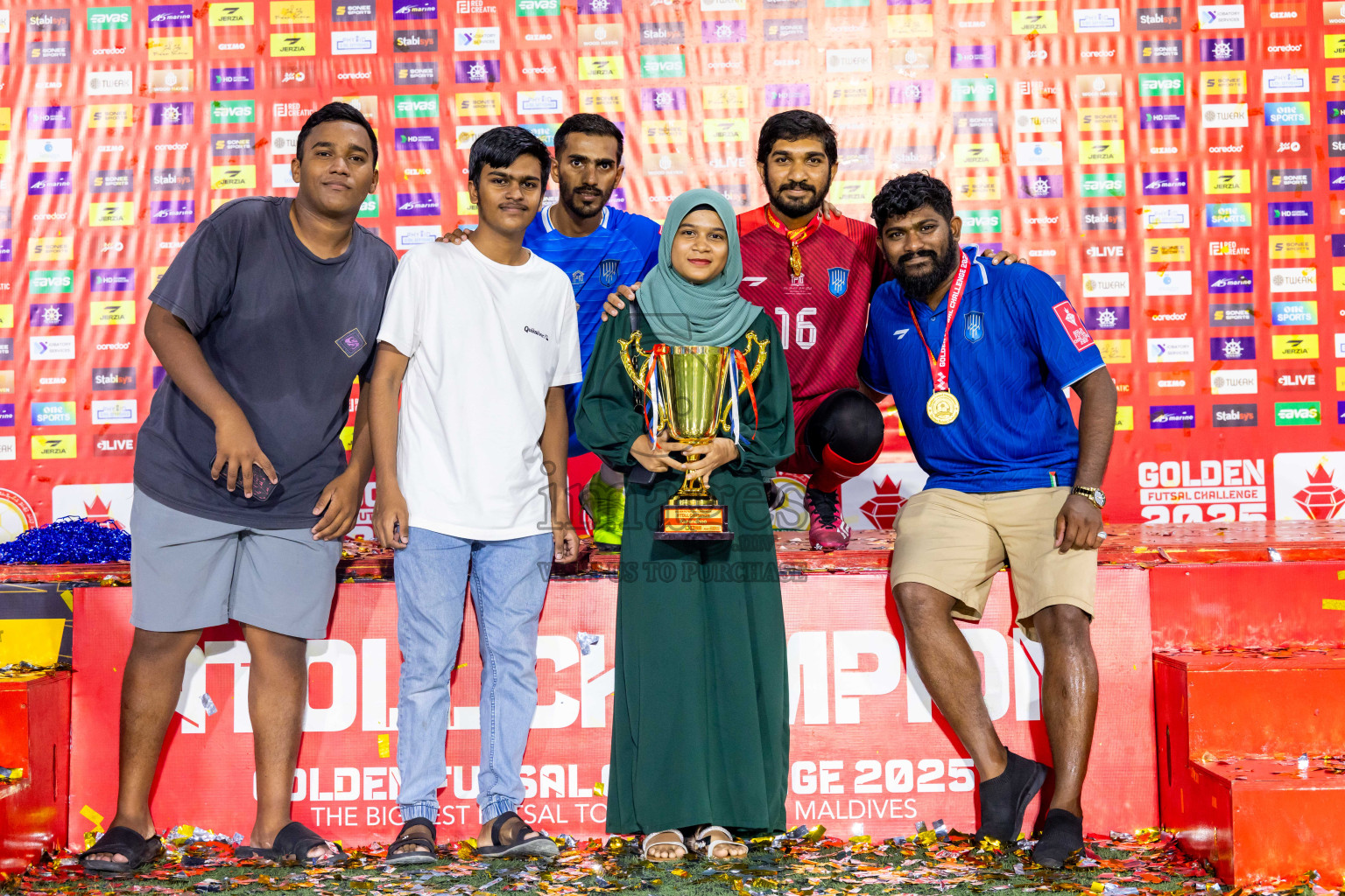 Lh Naifaru vs Lh Kurendhoo in Lhaviyani Atoll Finals Day 26 of Golden Futsal Challenge 2025 was held on Thursday , 30th January 2025, in Hulhumale', Maldives. Photos: Nausham Waheed / images.mv