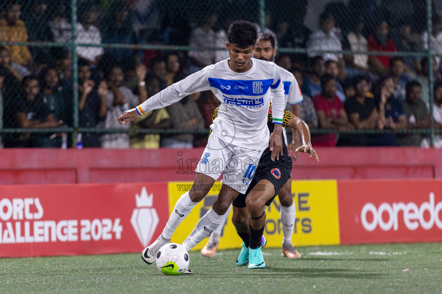 S Hithadhoo vs S Maradhoo in Day 18 of Golden Futsal Challenge 2024 was held on Thursday, 1st February 2024, in Hulhumale', Maldives Photos: Mohamed Mahfooz Moosa, / images.mv