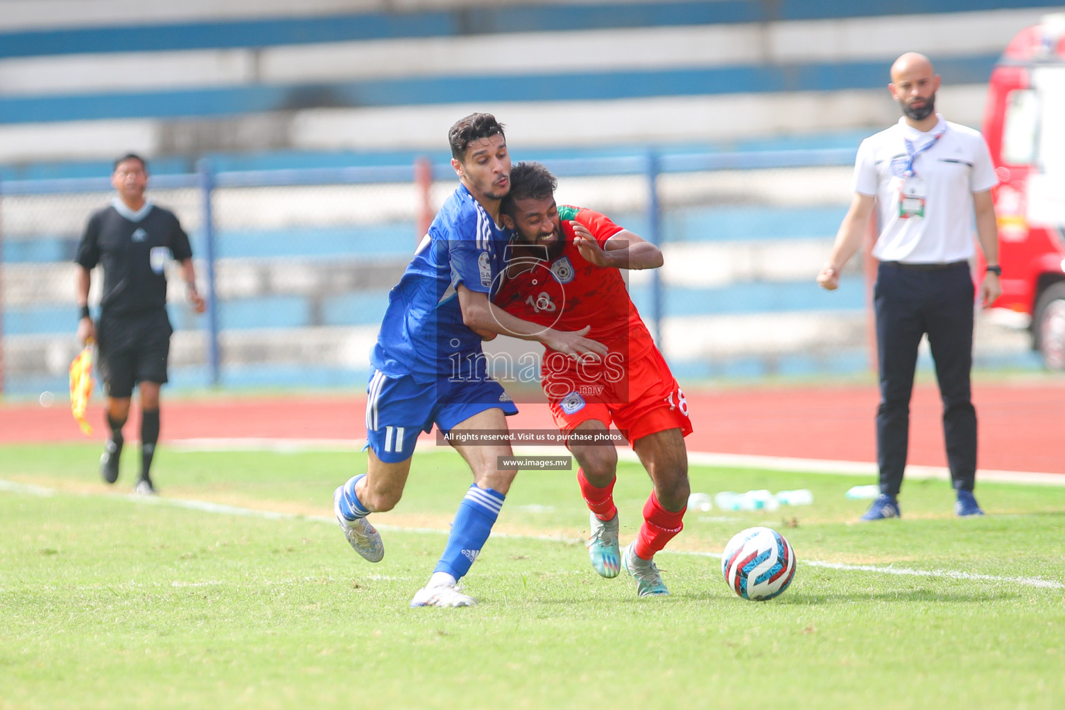 Kuwait vs Bangladesh in the Semi-final of SAFF Championship 2023 held in Sree Kanteerava Stadium, Bengaluru, India, on Saturday, 1st July 2023. Photos: Nausham Waheed, Hassan Simah / images.mv