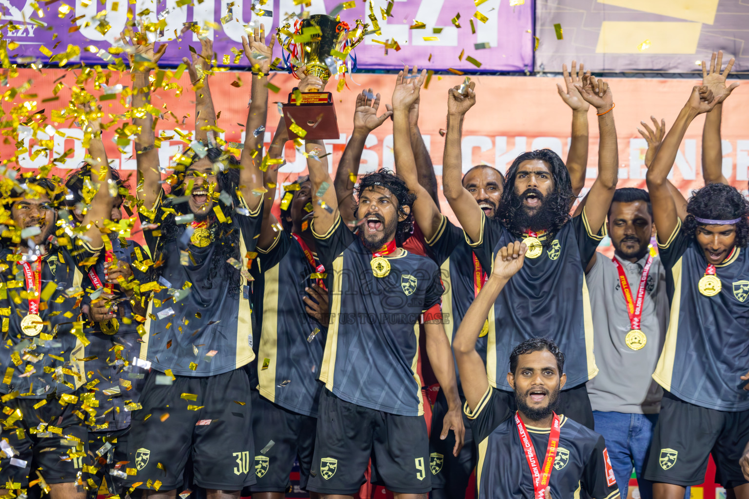 R Dhuvaafaru vs R Inguraidhoo in Raa Atoll Final in Day 24 of Golden Futsal Challenge 2025 was held on Tuesday , 28th January 2025, in Hulhumale', Maldives. Photos: Ismail Thoriq / images.mv