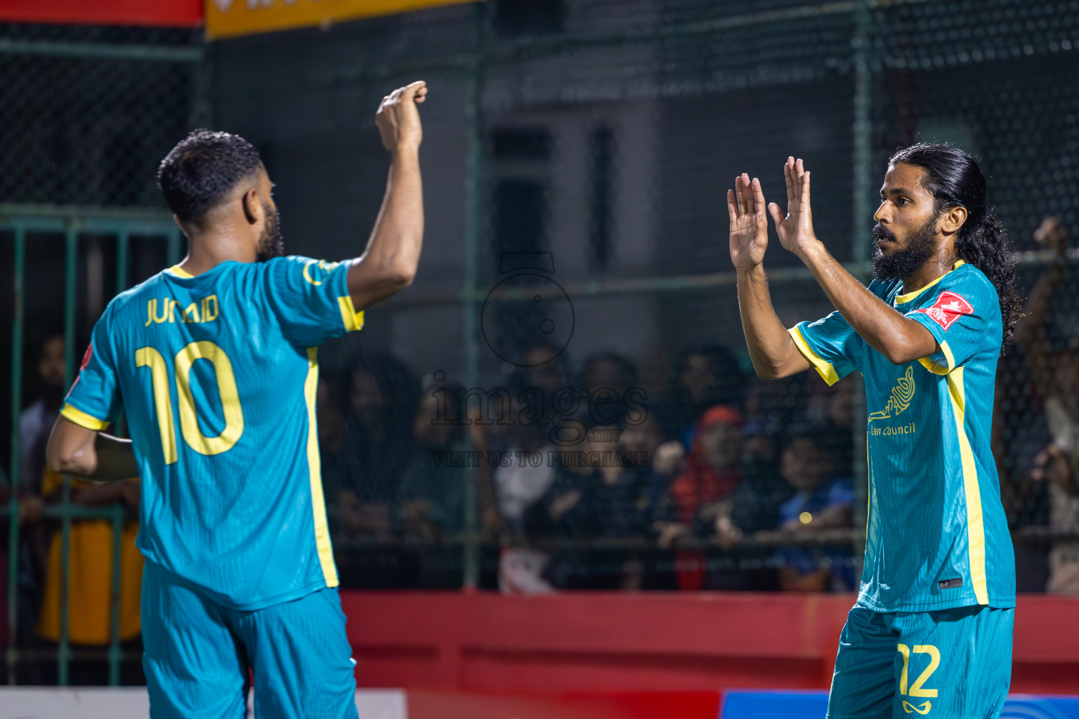 L Maavah VS L Gan in Day 8 of Golden Futsal Challenge 2025 was held on Sunday, 12th January 2025, in Hulhumale', Maldives
Photos: Ismail Thoriq / images.mv