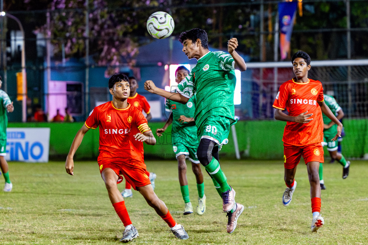 Victory Sports Club vs Hurriyya Sports Club (U14) in Day 9 of Dhivehi Youth League 2024 held at Henveiru Stadium on Saturday, 14th December 2024. Photos: Nausham Waheed / Images.mv