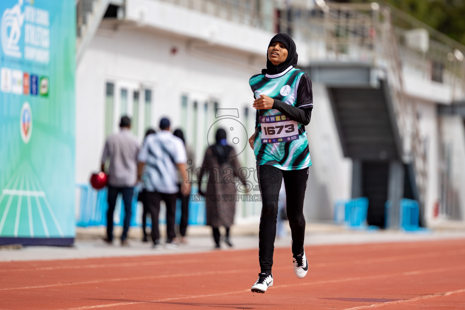 Day 2 of MWSC Interschool Athletics Championships 2024 held in Hulhumale Running Track, Hulhumale, Maldives on Sunday, 10th November 2024. 
Photos by:  Hassan Simah / Images.mv