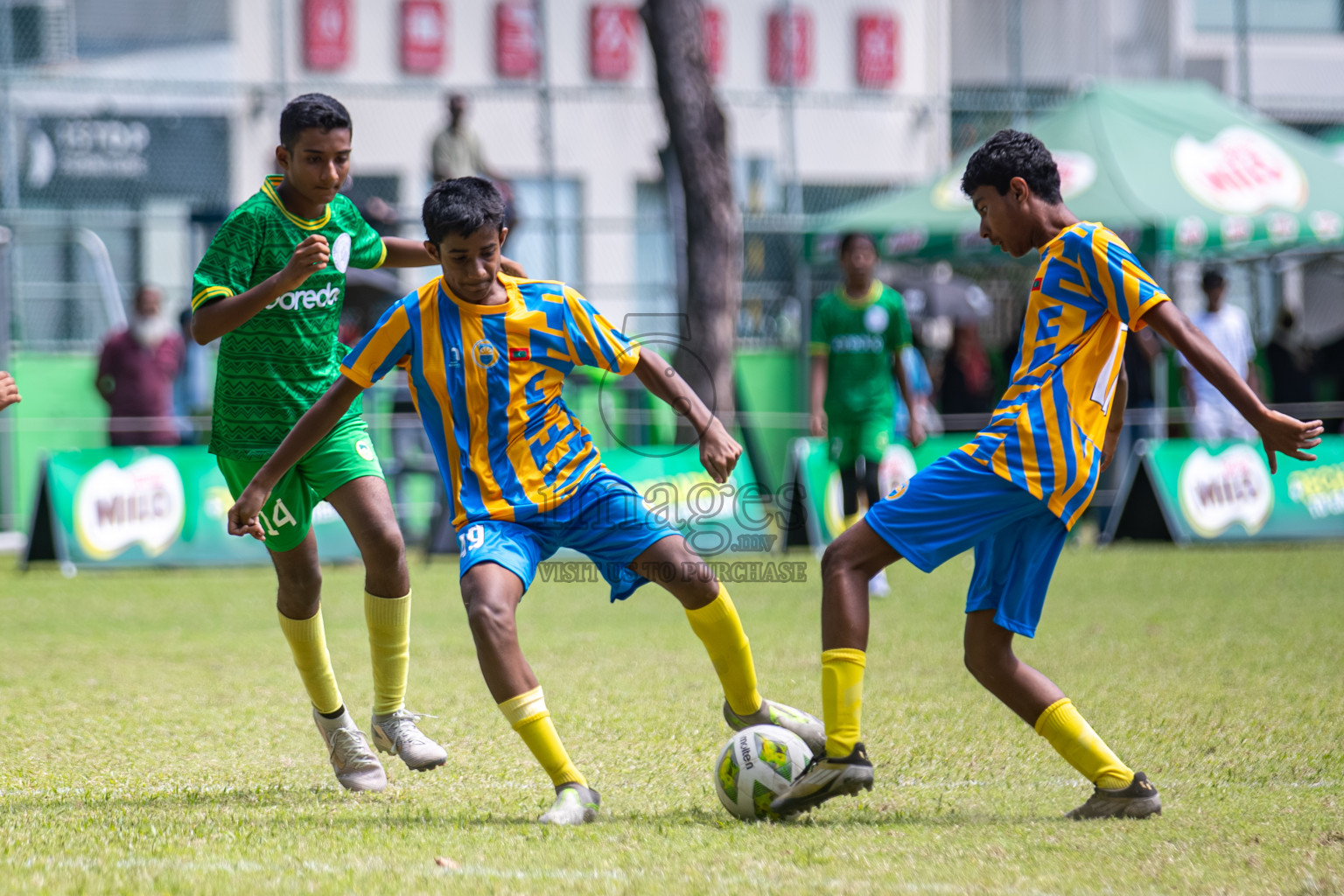 Day 3 of MILO Academy Championship 2025 (U14) was held on Saturday, 1st November 2025 at Henveiru Football Grounds, Male', Maldives . 

Photos: Hassan Simah / images.mv