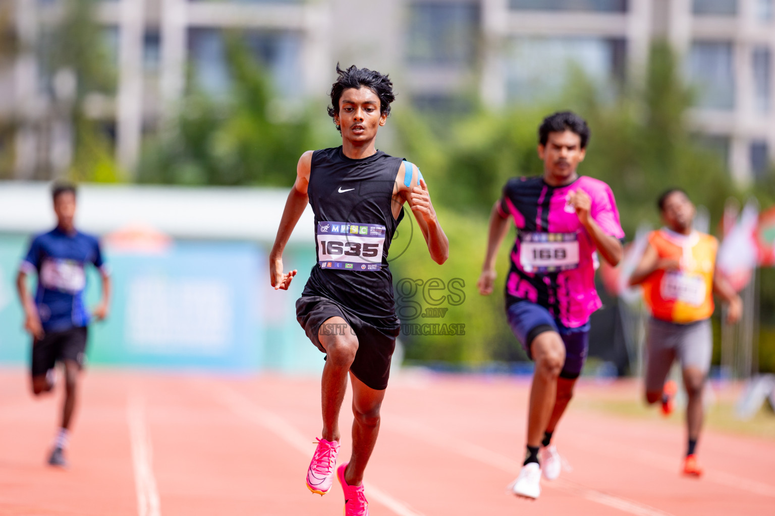 Day 3 of MWSC Interschool Athletics Championships 2024 held in Hulhumale Running Track, Hulhumale, Maldives on Monday, 11th November 2024. 
Photos by: Hassan Simah / Images.mv