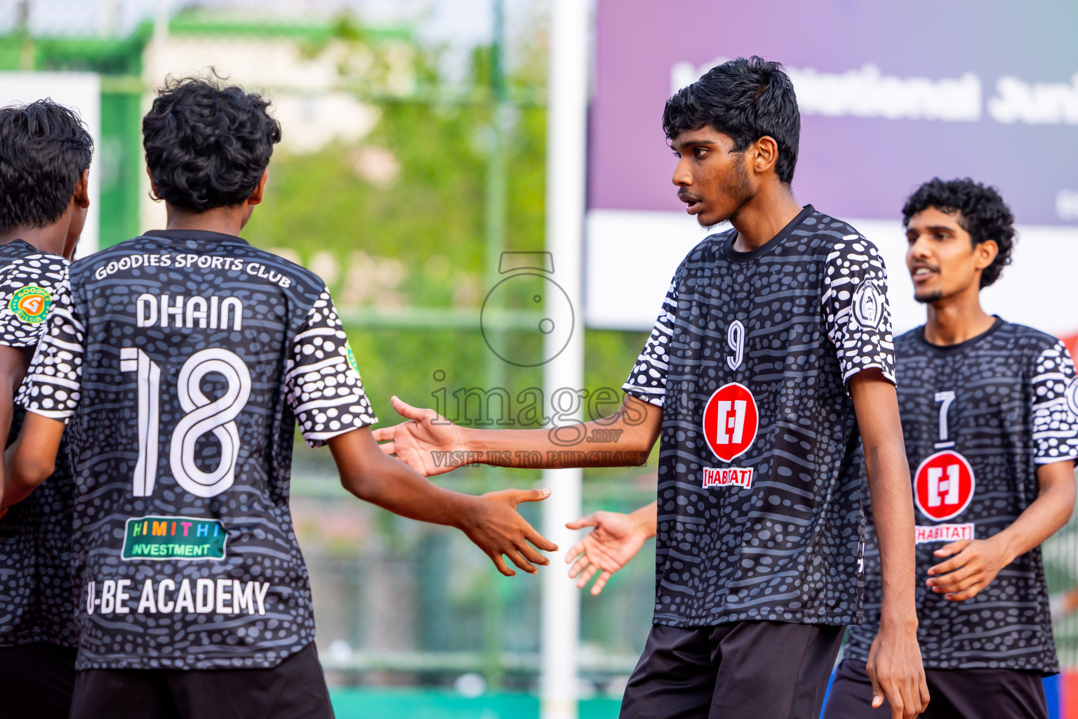 Sports Club Dhirun vs Goodies Sports Club in Milo National Junior Volleyball Championship 2025 Day 3 was held on Monday, 24th November 2025 at Ekuveni Turf Court Male', Maldives. Photos: Nausham Waheed / images.mv