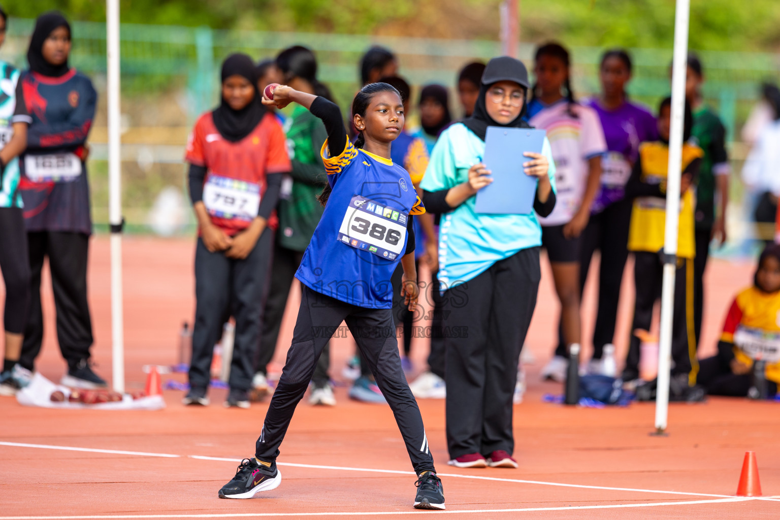 Day 1 of MWSC Interschool Athletics Championships 2024 held in Hulhumale Running Track, Hulhumale, Maldives on Saturday, 9th November 2024. Photos by: Ismail Thoriq / Images.mv