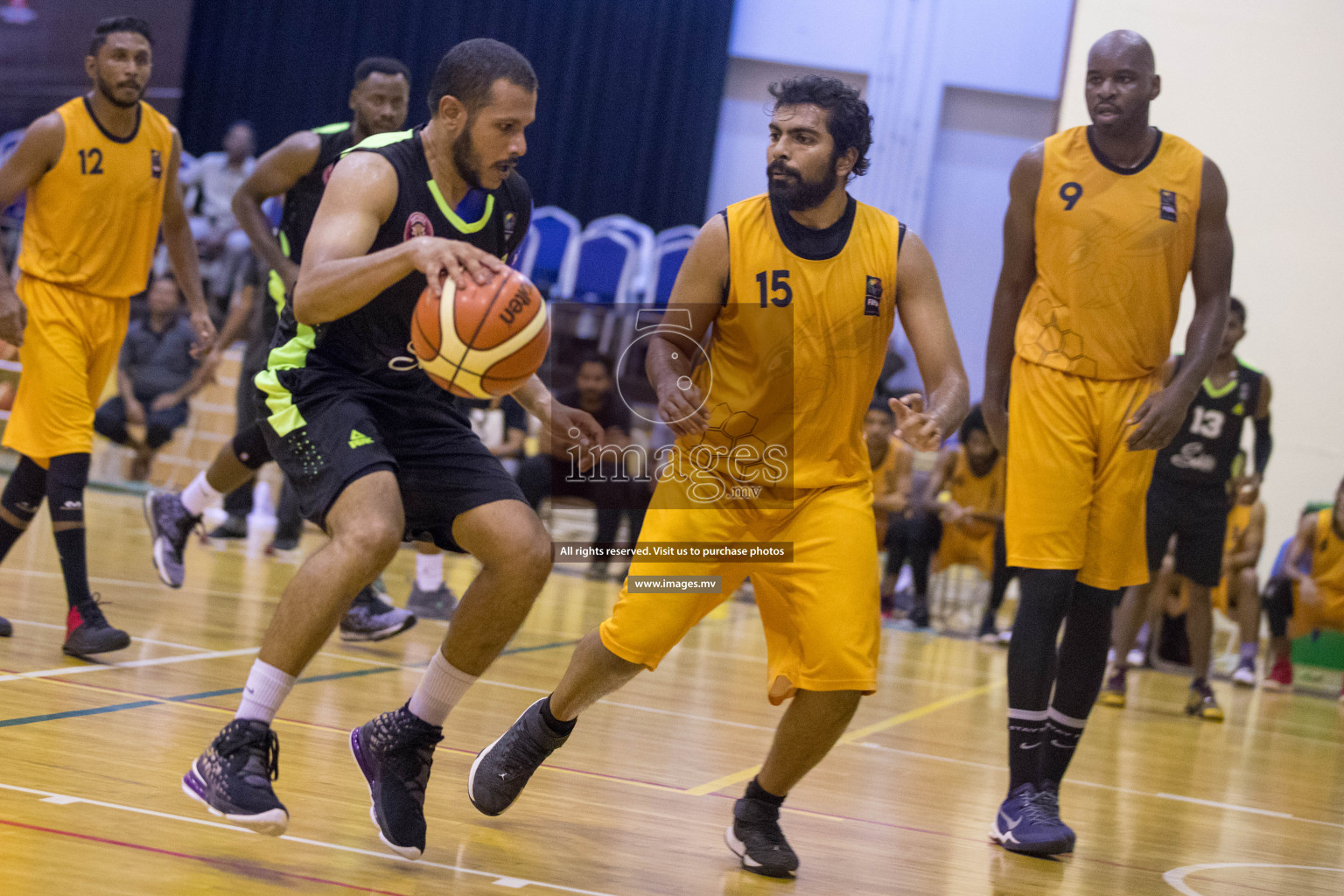 Raptors BC vs Stingers BC in the 14th National Basketball League 2020 (Round 2) held in Male' Maldives on Friday, 14th February 2020. Photos: Ismail Thoriq / images.mv