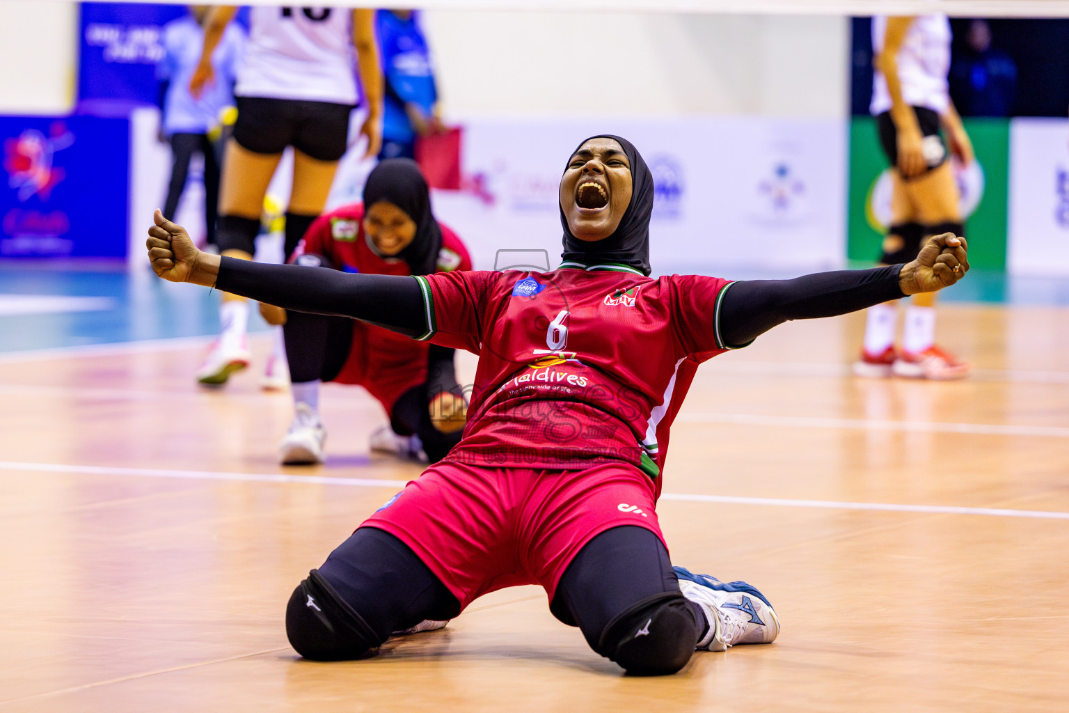 Final of CAVA Woman's Volleyball Challenge Cup 2024 was held in Social Center, Male', Maldives on Wednesday, 11th September 2024. Photos: Nausham Waheed / images.mv