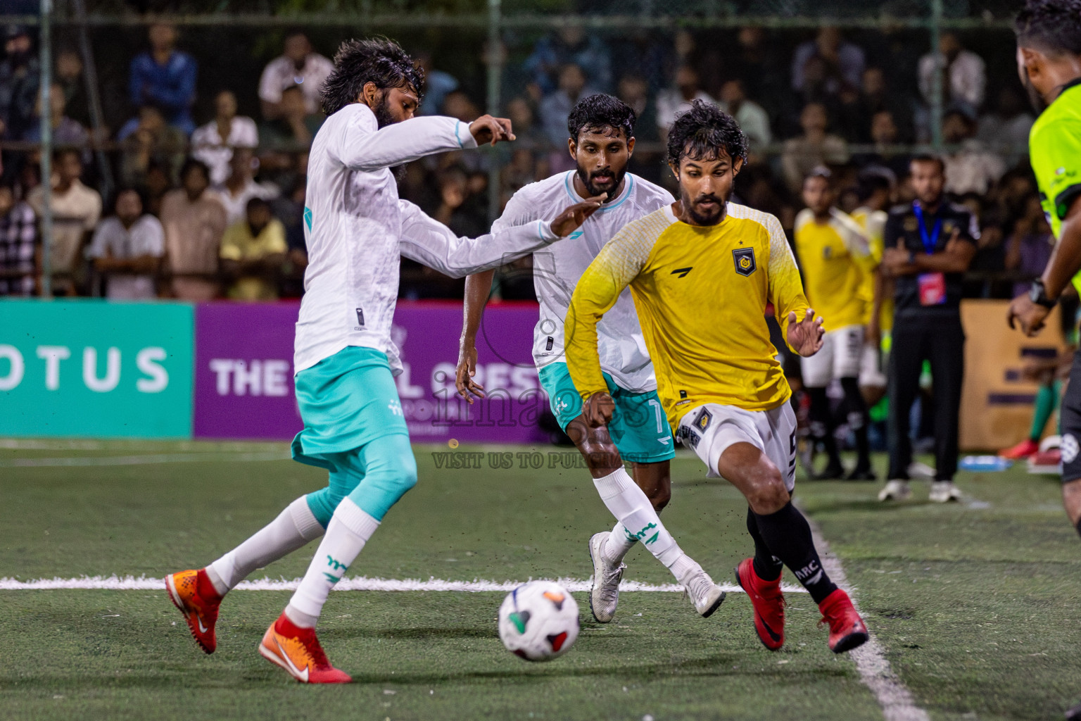 RRC vs MPL in the Semi Finals of Club Maldives Cup 2024 held in Rehendi Futsal Ground, Hulhumale', Maldives on Monday, 14th October 2024. Photos: Hassan Simah / images.mv