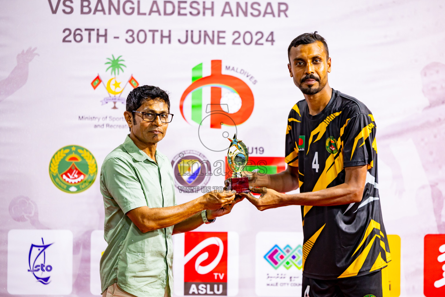 U-19 National Team vs Bangladesh Ansarvdp from Handball International Friendly Series held in Handball ground, Male', Maldives on Sunday, 30th June 2023 Photos: Nausham Waheed/ Images.mv