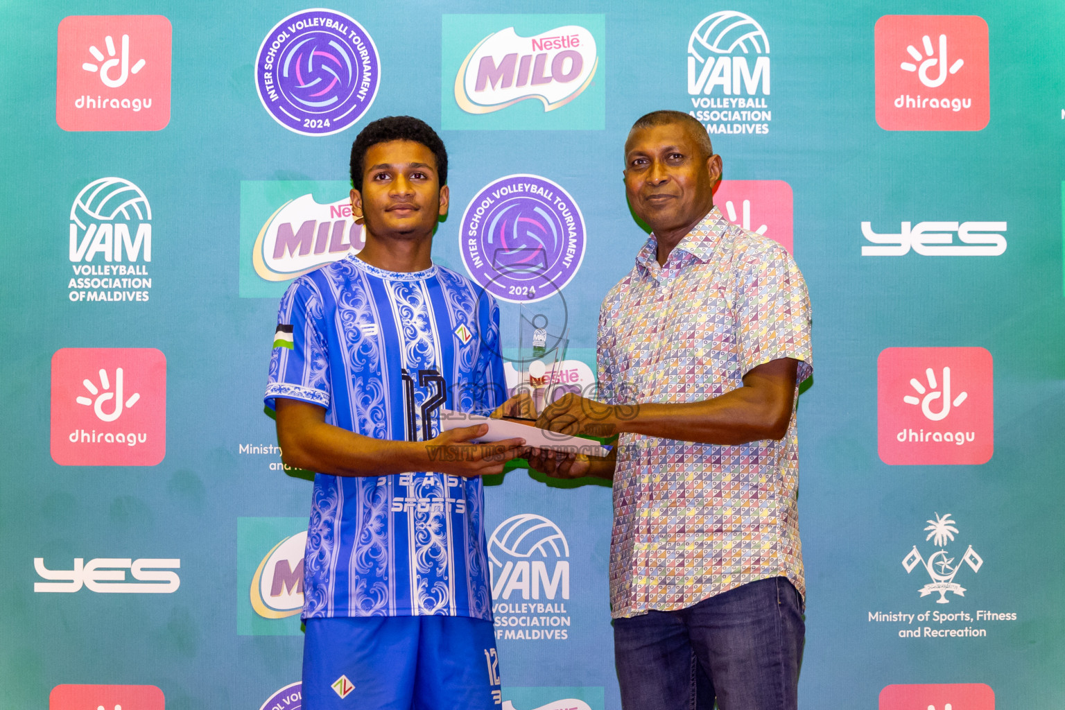 Finals of Interschool Volleyball Tournament 2024 was held in Social Center at Male', Maldives on Friday, 6th December 2024. Photos: Nausham Waheed / images.mv