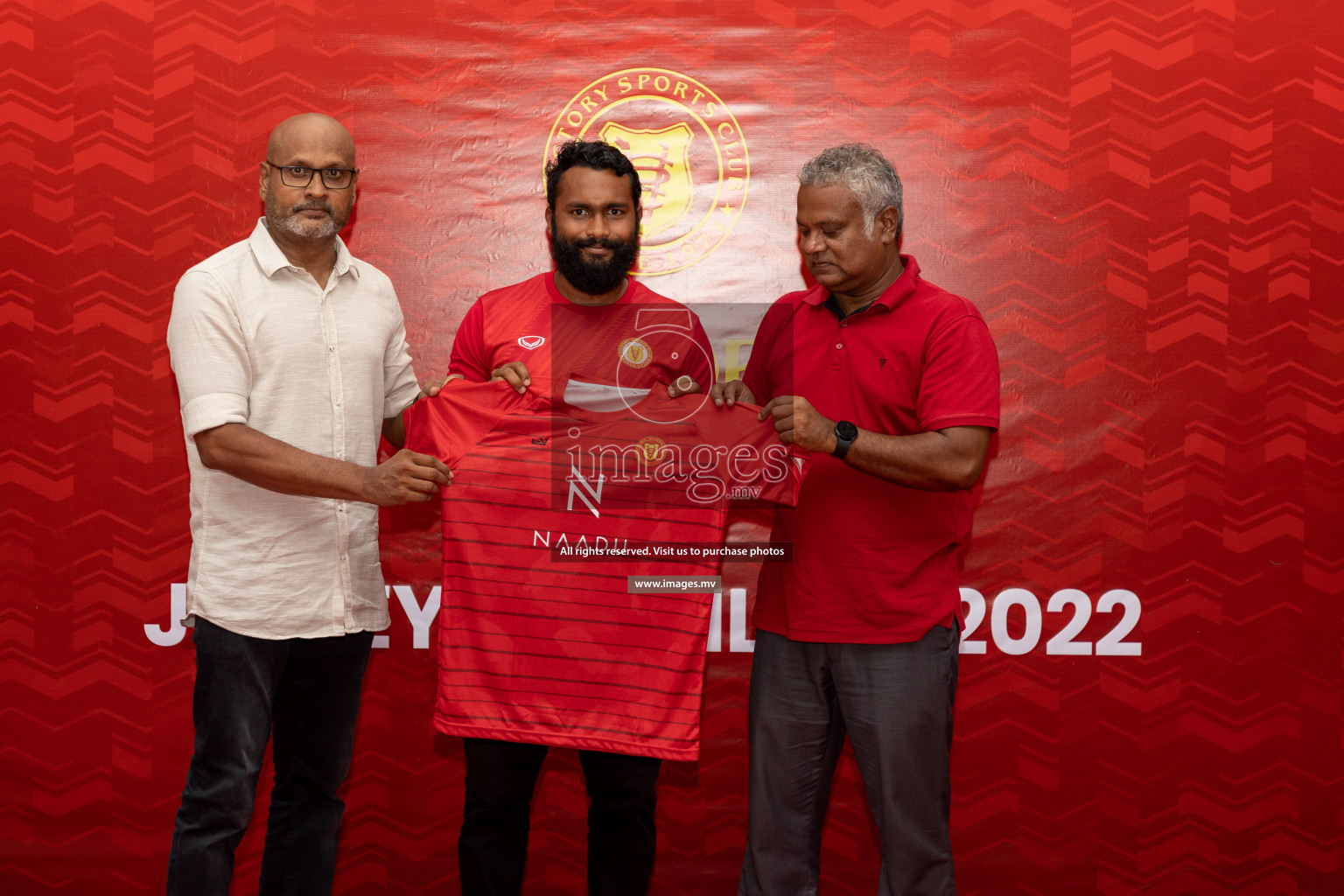 Victory Sports Club Jersey Unveiling 2022 on 14th July 2022, held in Jamaaludheen School Hall, Male', Maldives  Photos: Hassan Simah / Images.mv