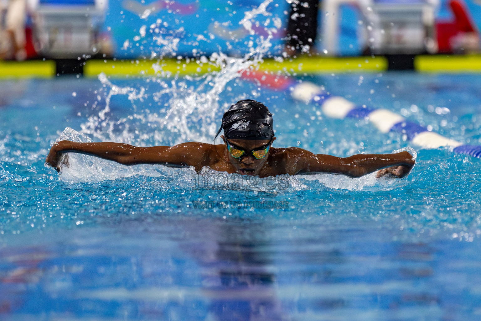 Day 2 of National Swimming Competition 2024 held in Hulhumale', Maldives on Saturday, 14th December 2024. Photos: Hassan Simah / images.mv