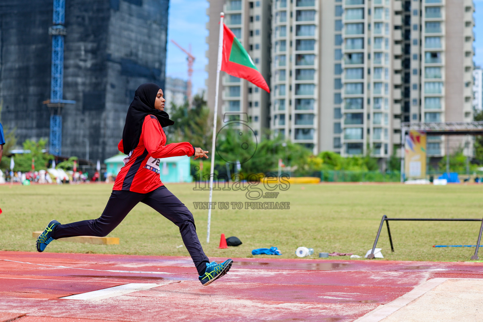 Day 1 of MWSC Interschool Athletics Championships 2024 held in Hulhumale Running Track, Hulhumale, Maldives on Saturday, 9th November 2024. 
Photos by: Ismail Thoriq, Hassan Simah / Images.mv