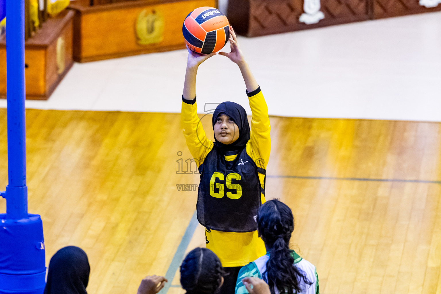 Day 1 of 25th Milo Inter-School Netball Tournament was held in Social Center at Male', Maldives on Thursday, 8th August 2024. Photos: Nausham Waheed / images.mv