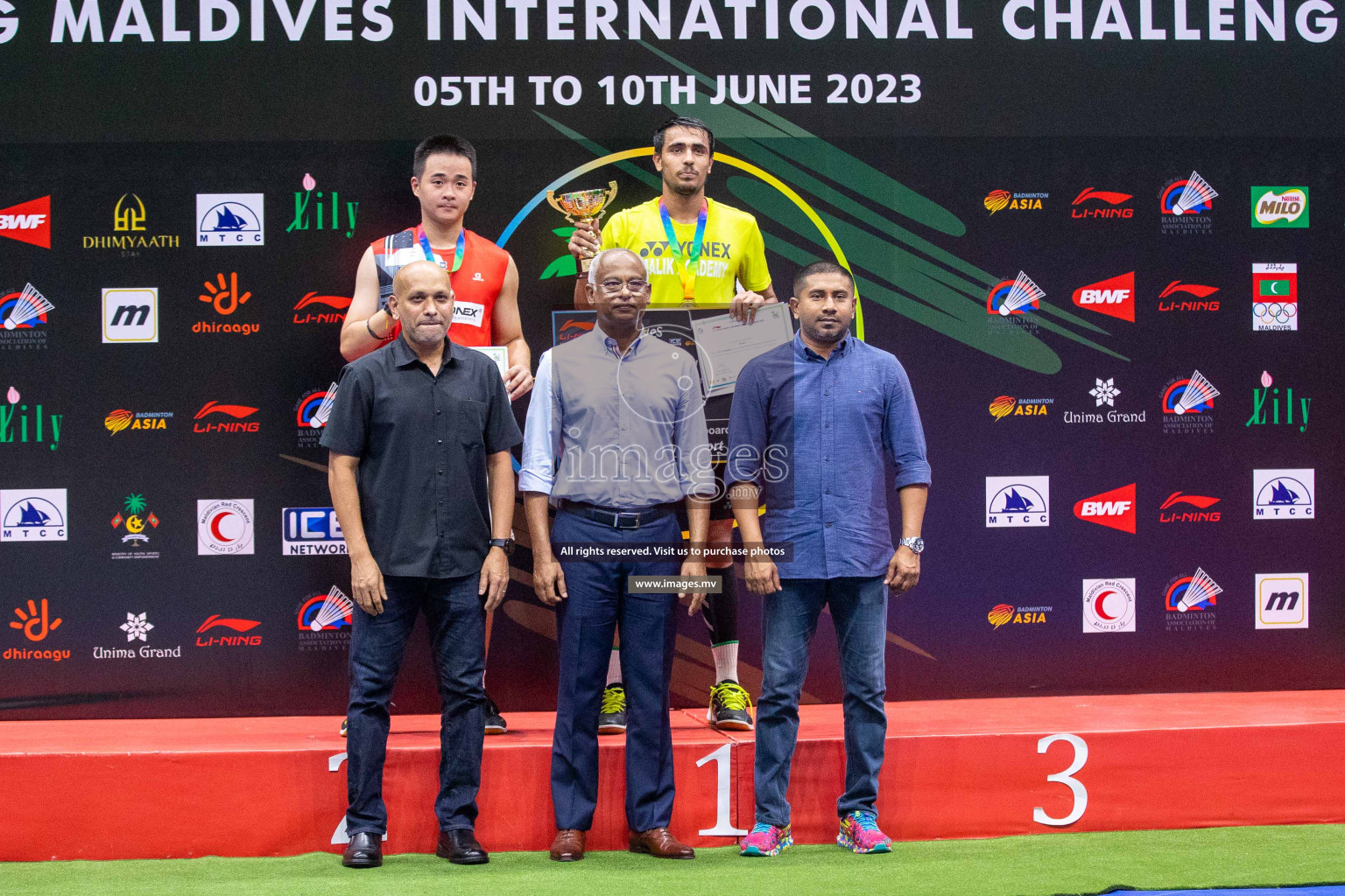 Finals of Li-Ning Maldives International Challenge 2023, was is held in Ekuveni Indoor Court, Male', Maldives on Saturday, 10th June 2023. Photos: Ismail Thoriq / images.mv