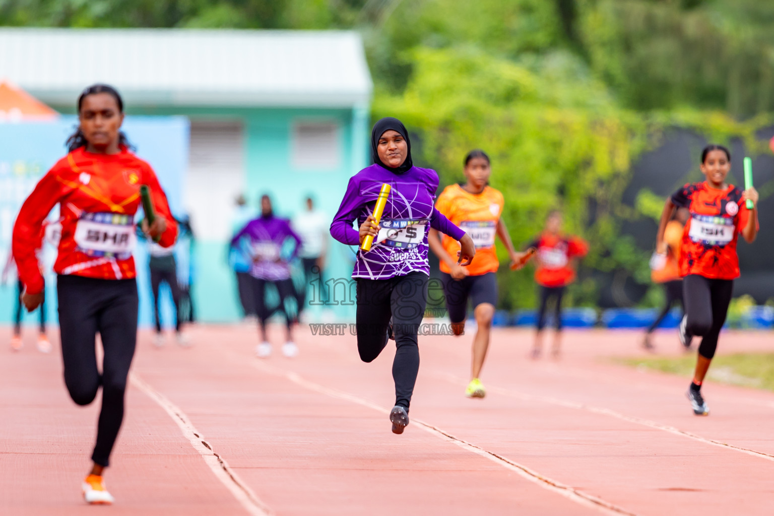 Day 6 of MWSC Interschool Athletics Championships 2024 held in Hulhumale Running Track, Hulhumale, Maldives on Thursday, 14th November 2024. Photos by: Nausham Waheed / Images.mv