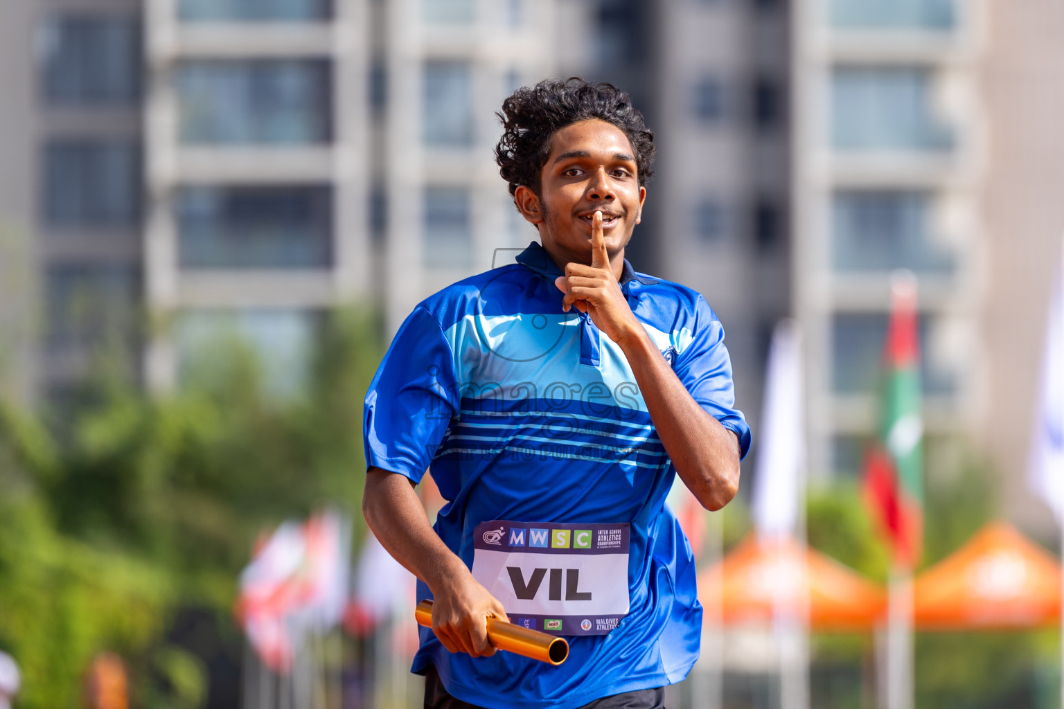 Day 6 of MWSC Interschool Athletics Championships 2024 held in Hulhumale Running Track, Hulhumale, Maldives on Thursday, 14th November 2024. Photos by: Ismail Thoriq / Images.mv