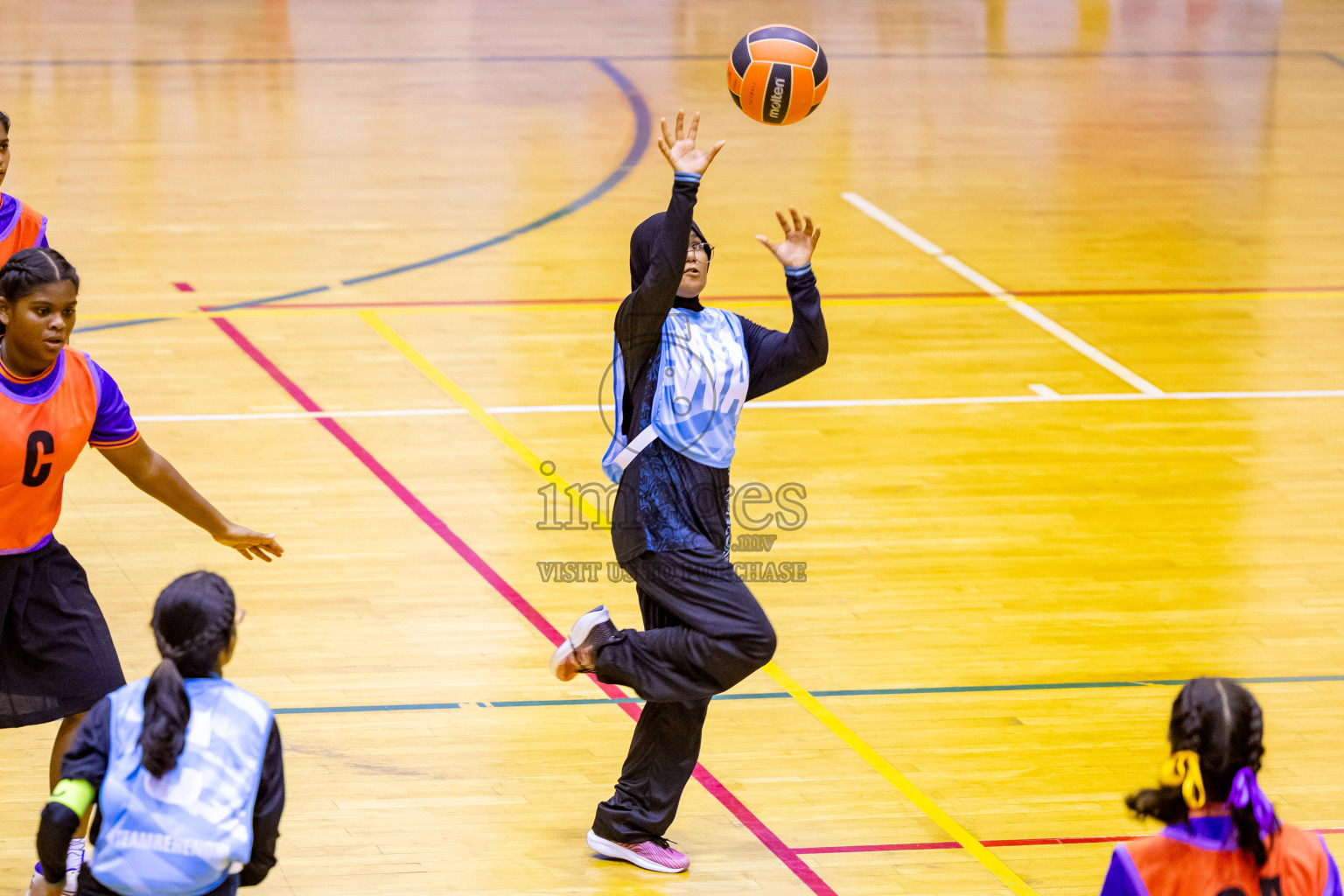 Day 14 of 25th Inter-School Netball Tournament was held in Social Center at Male', Maldives on Sunday, 25th August 2024. Photos: Nausham Waheed / images.mv