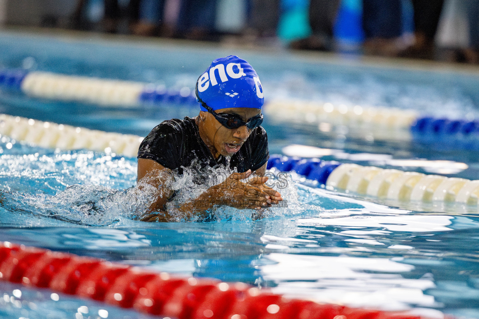 Day 4 of National Swimming Competition 2024 held in Hulhumale', Maldives on Monday, 16th December 2024. 
Photos: Hassan Simah / images.mv