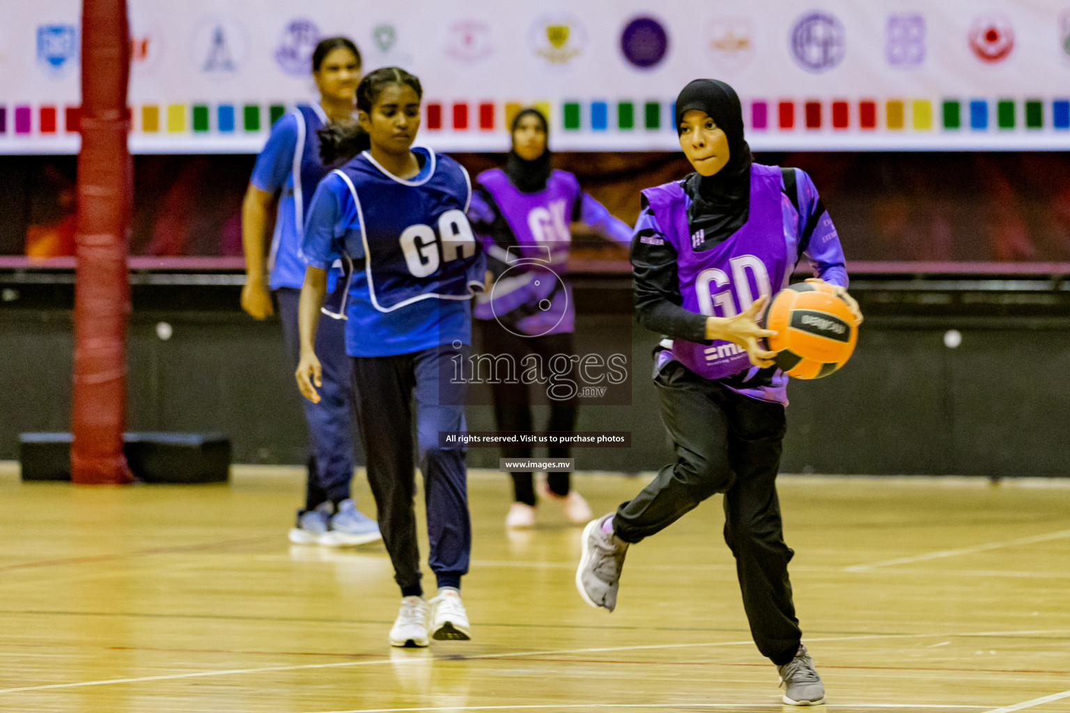 Day 8 of 24th Interschool Netball Tournament 2023 was held in Social Center, Male', Maldives on 3rd November 2023. Photos: Hassan Simah, Nausham Waheed / images.mv