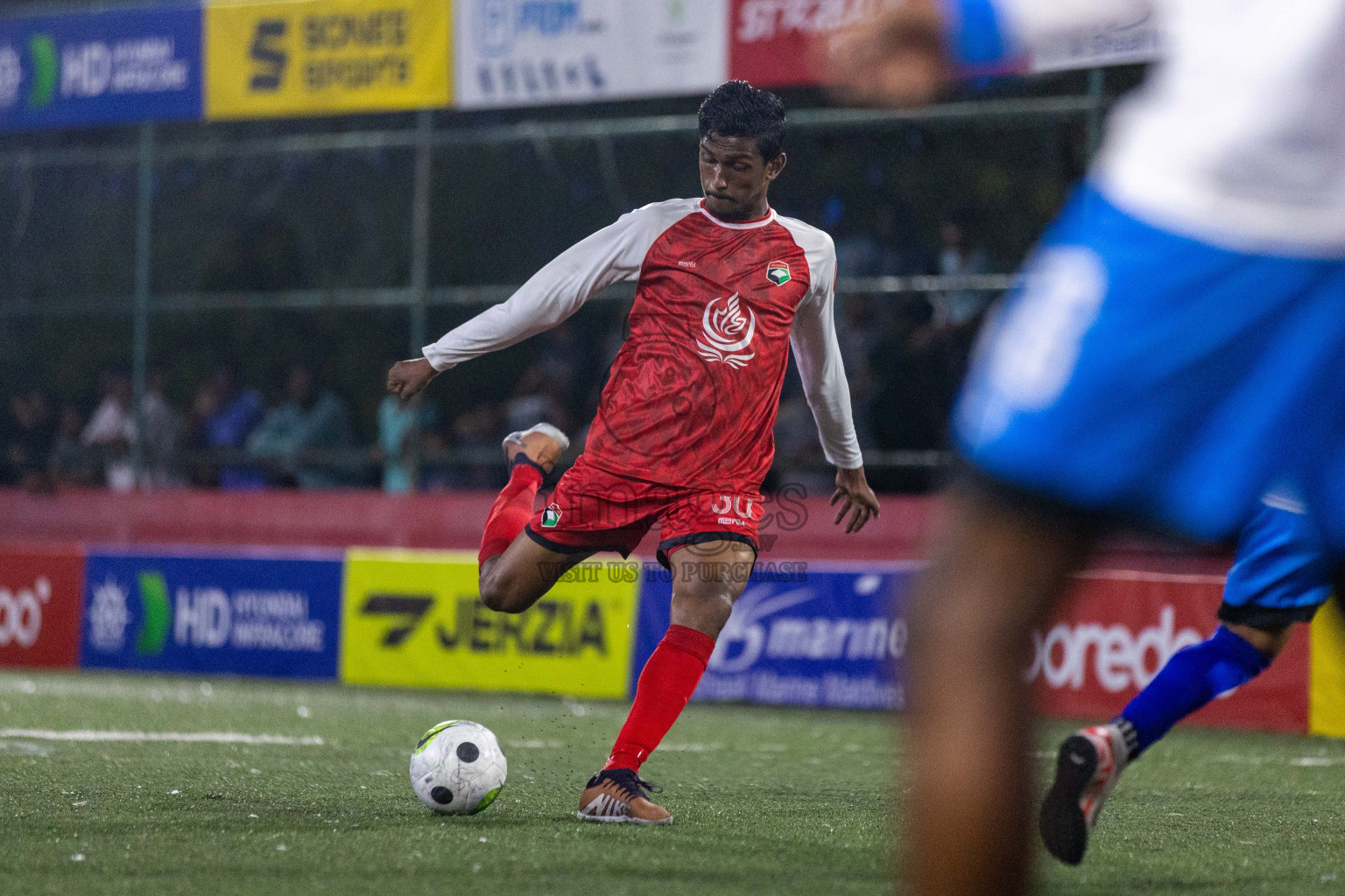 Th Madifushi vs Th Veymandoo in Day 20 of Golden Futsal Challenge 2024 was held on Saturday , 3rd February 2024 in Hulhumale', Maldives Photos: Nausham Waheed / images.mv