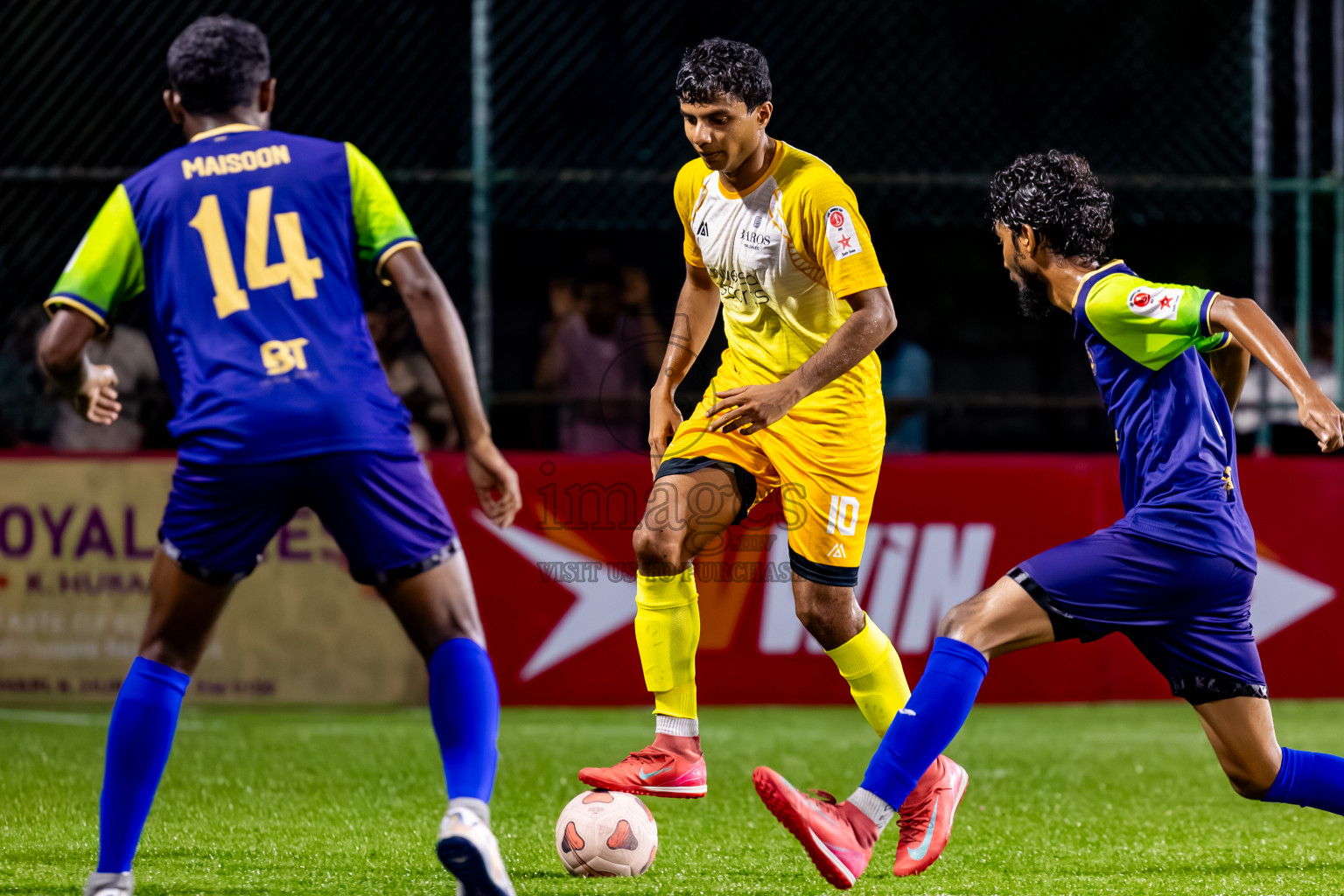 Club Immigration vs Baros Maldives in Day 1 of Club Maldives Cup 2025 was held in Rehendi Futsal Ground, Hulhumale', Maldives on Sunday, 28th September 2025. Photos: Nausham Waheed / images.mv