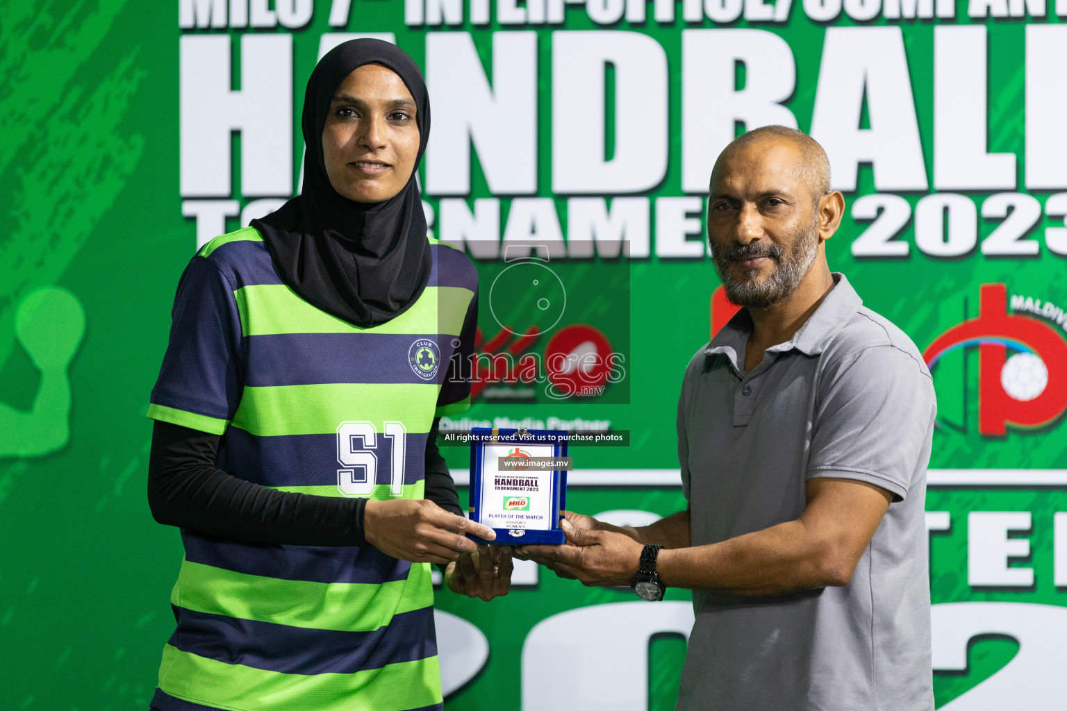 1st Division Final of 7th Inter-Office/Company Handball Tournament 2023, held in Handball ground, Male', Maldives on Monday, 24th October 2023 Photos: Nausham Waheed/ Images.mv