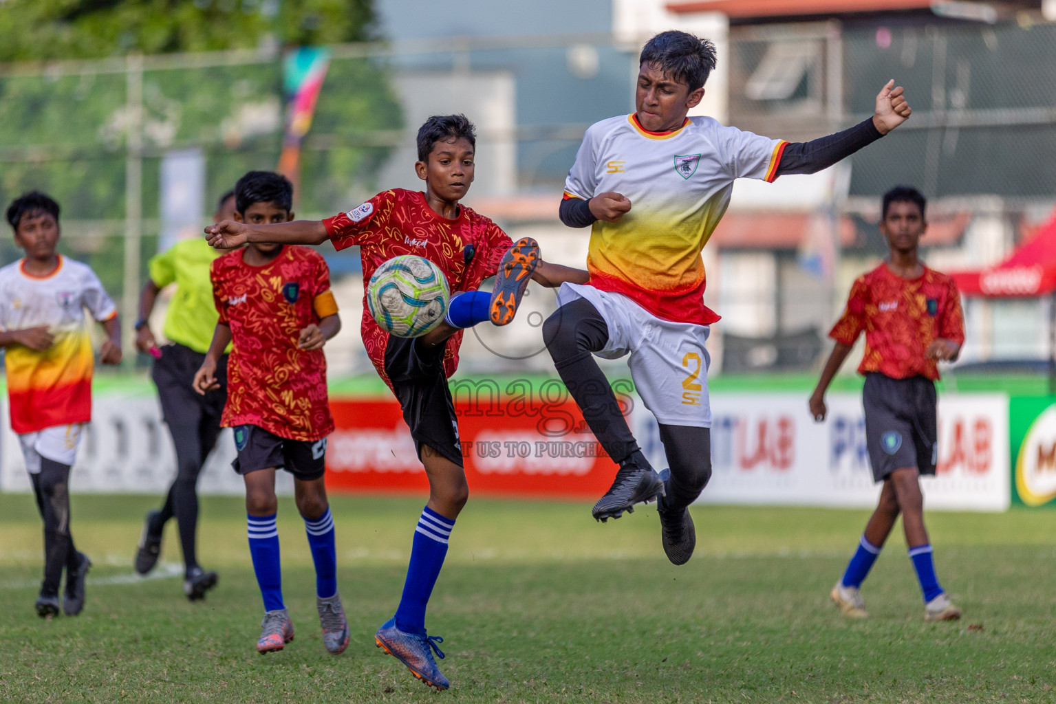 Club Eagles vs Super United Sports (U12) in Day 4 of Dhivehi Youth League 2024 held at Henveiru Stadium on Thursday, 28th November 2024. Photos: Shuu Abdul Sattar/ Images.mv