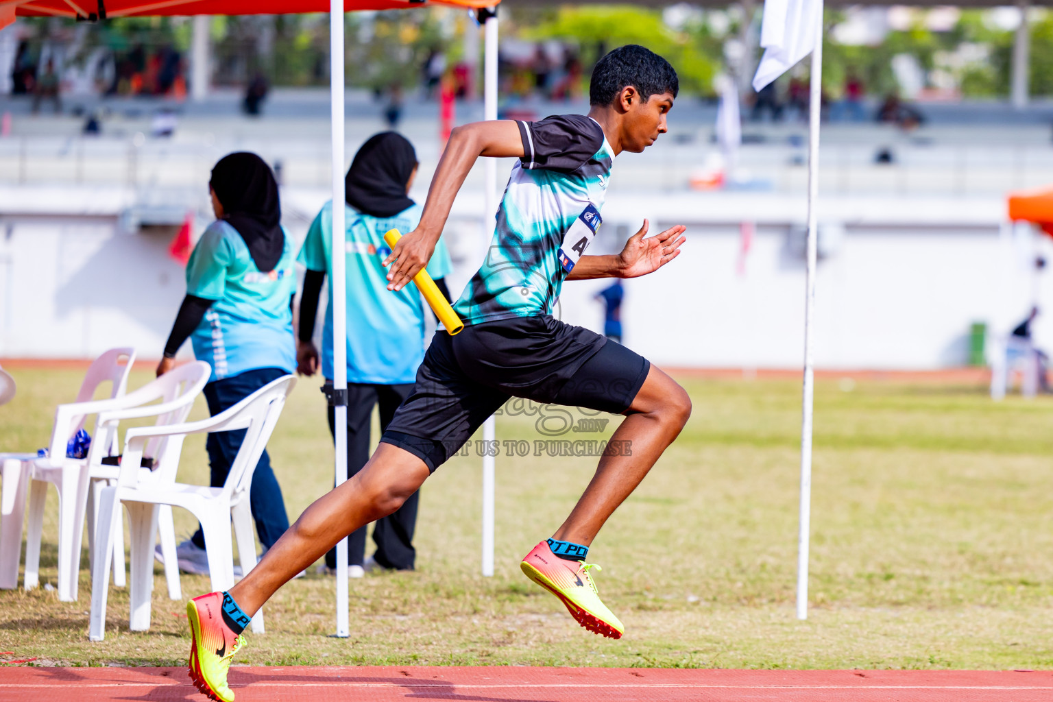 Day 5 of MWSC Interschool Athletics Championships 2024 held in Hulhumale Running Track, Hulhumale, Maldives on Wednesday, 13th November 2024. Photos by: Nausham Waheed / Images.mv