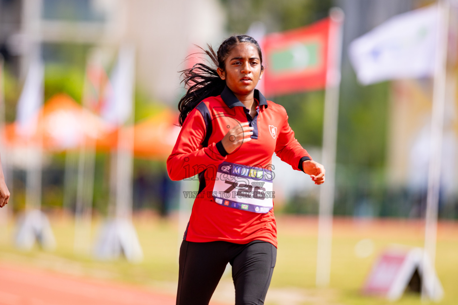 Day 3 of MWSC Interschool Athletics Championships 2024 held in Hulhumale Running Track, Hulhumale, Maldives on Monday, 11th November 2024. 
Photos by: Hassan Simah / Images.mv