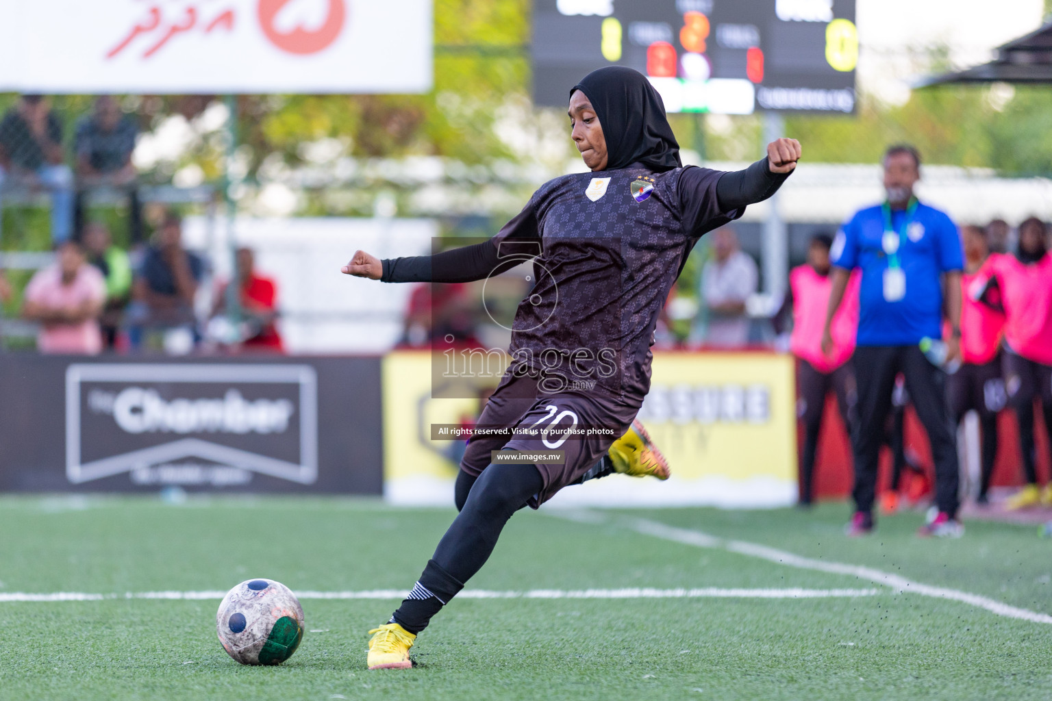 DSC vs Fenaka in Eighteen Thirty 2023 held in Hulhumale, Maldives, on Monday, 14th August 2023. Photos: Nausham Waheed / images.mv