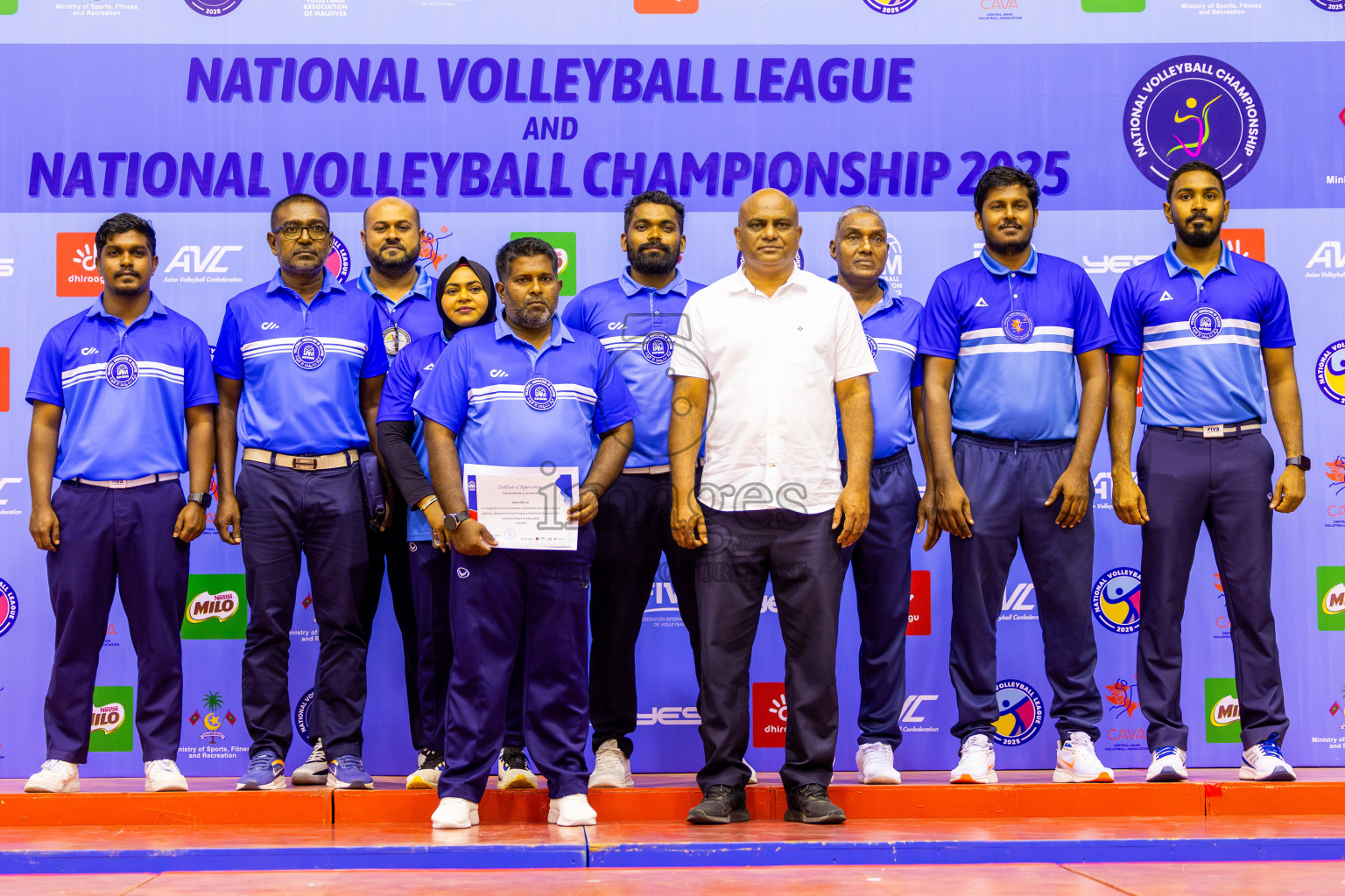 Police Club vs Club Wamco in the Final of Women's Division of National Volleyball Championship 2025 held in Male', Maldives on Sunday, 4th May 2025 at Social Center Indoor Hall Photos By: Nausham Waheed / images.mv