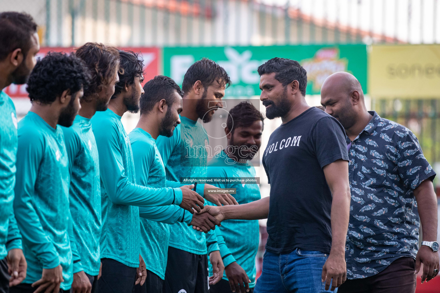 M. Naalaafushi vs M. Mulak in Day 6 of Golden Futsal Challenge 2023 on 10 February 2023 in Hulhumale, Male, Maldives