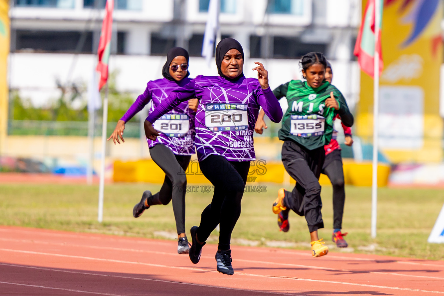 Day 3 of MWSC Interschool Athletics Championships 2024 held in Hulhumale Running Track, Hulhumale, Maldives on Monday, 11th November 2024. Photos by: Nausham Waheed / Images.mv