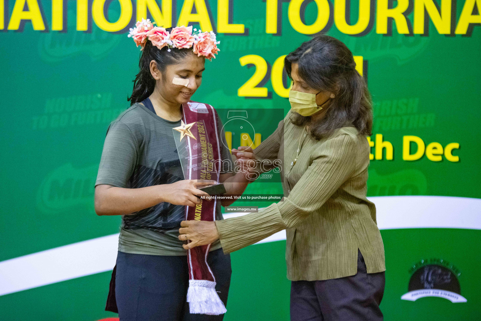 Kulhudhuffushi Youth & R.C vs Club Green Streets in the Finals of Milo National Netball Tournament 2021 (Women's) held on 5th December 2021 in Male', Maldives Photos: Ismail Thoriq / images.mv