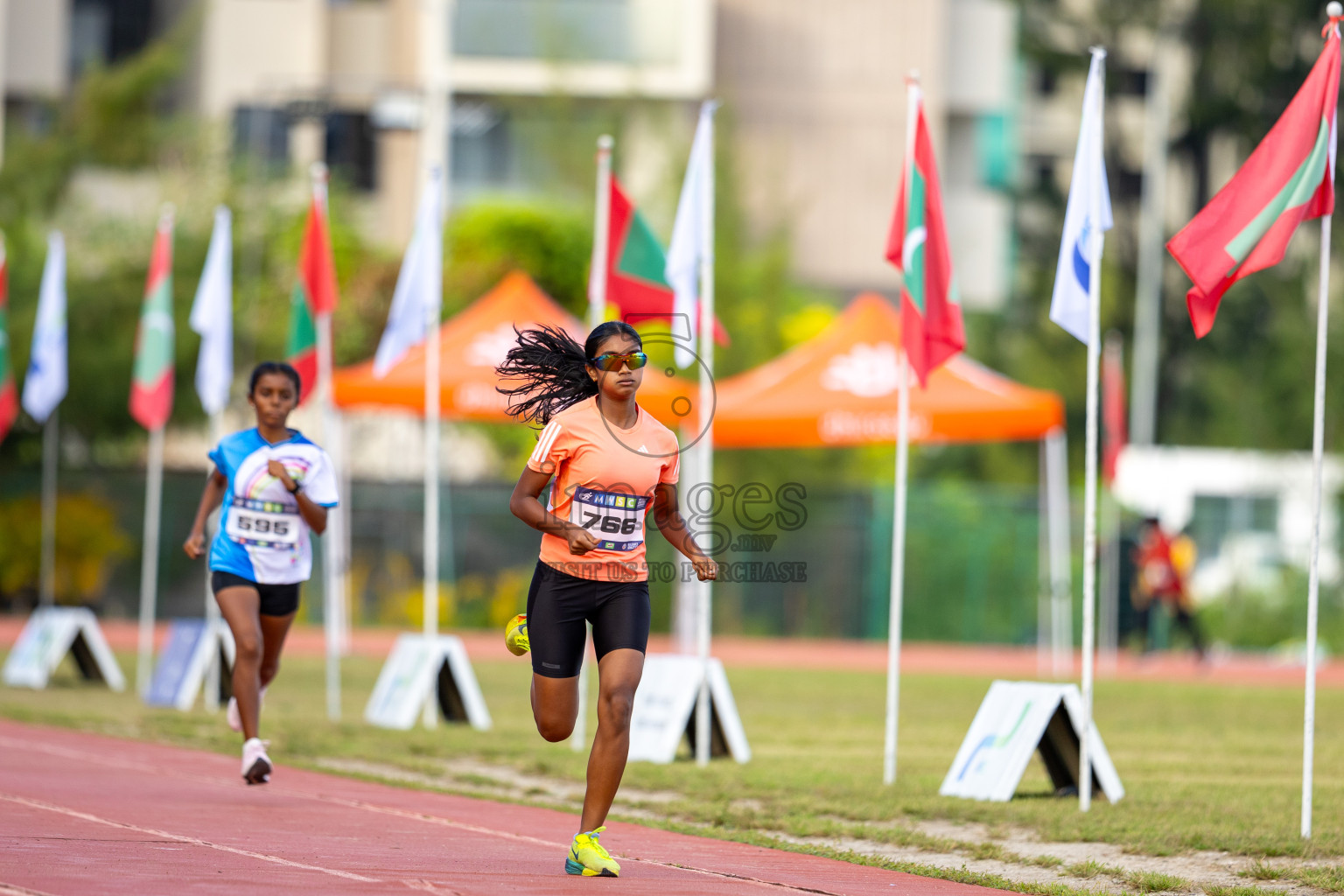 Day 2 of MWSC Interschool Athletics Championships 2024 held in Hulhumale Running Track, Hulhumale, Maldives on Sunday, 10th November 2024. Photos by: Ismail Thoriq / Images.mv