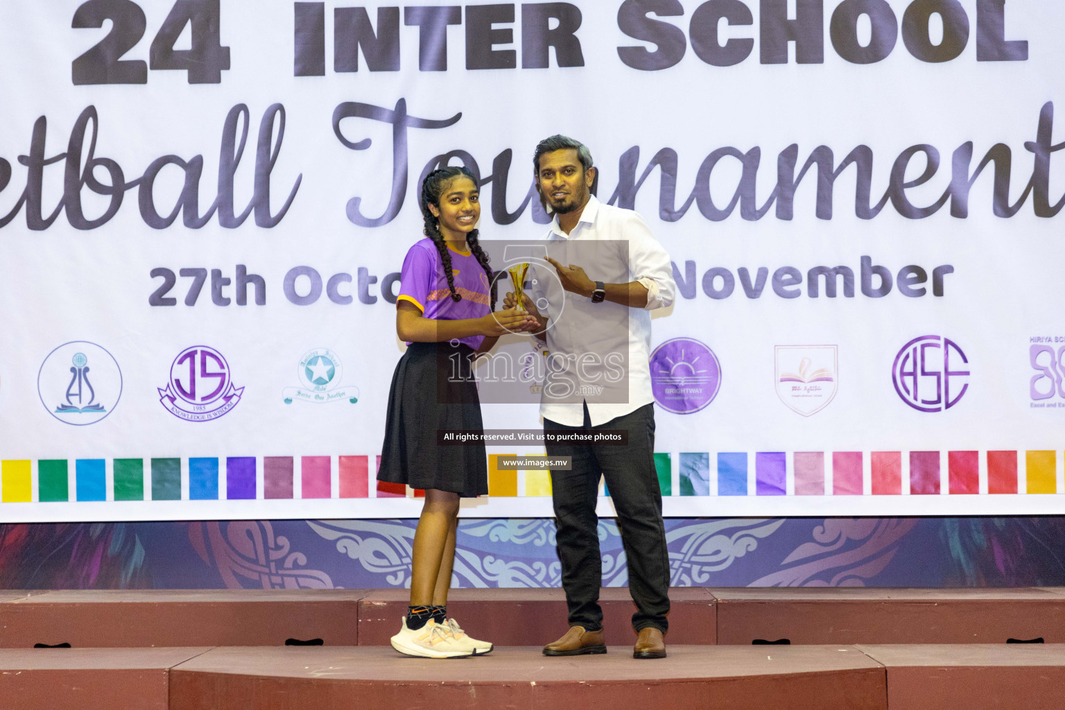 Final of 24th Interschool Netball Tournament 2023 was held in Social Center, Male', Maldives on 7th November 2023. Photos: Nausham Waheed / images.mv