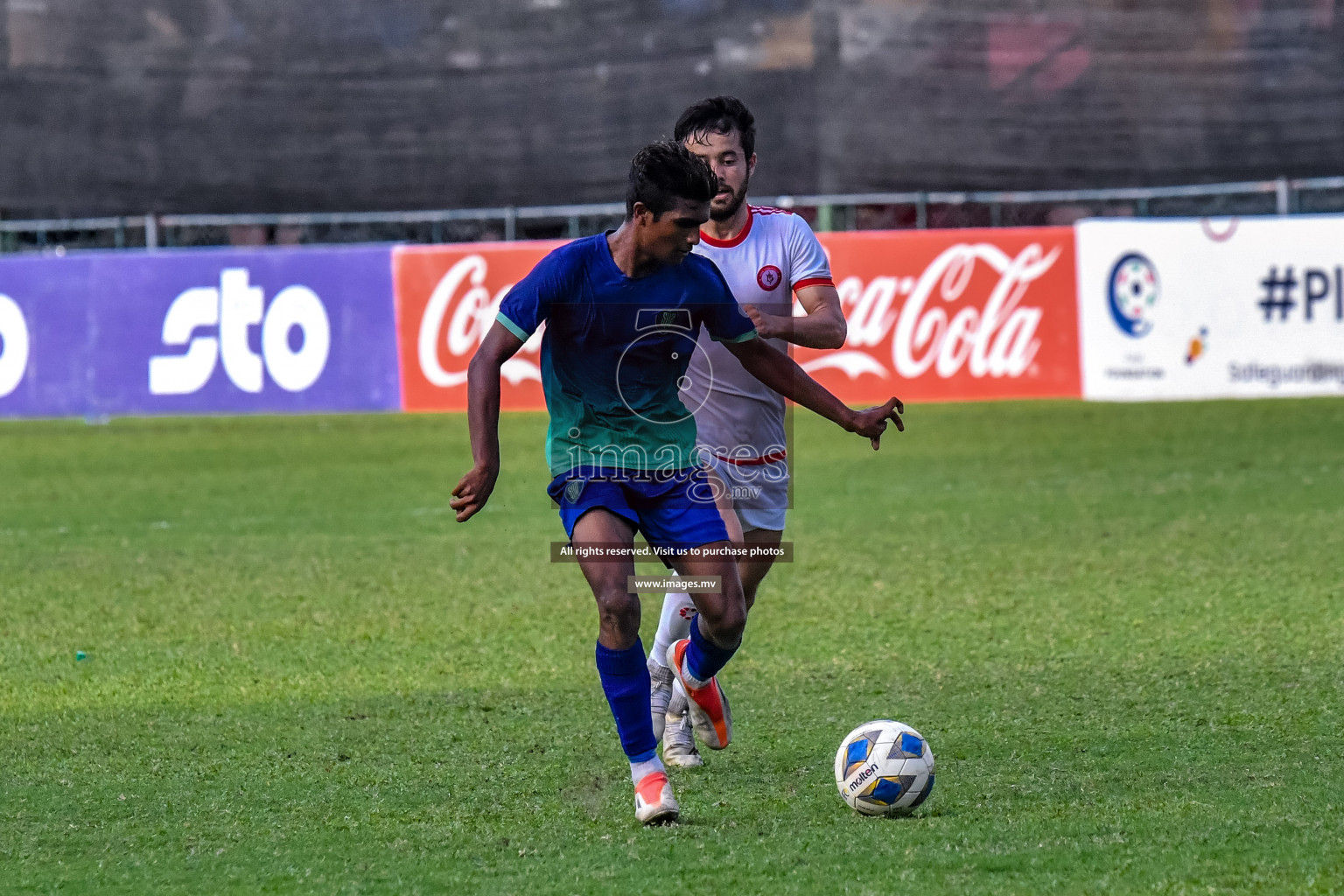 Super United Sports vs Buru Sports Club in Dhivehi Premier League Qualification 22 on 24th Aug 2022, held in National Football Stadium, Male', Maldives Photos: Nausham Waheed / Images.mv