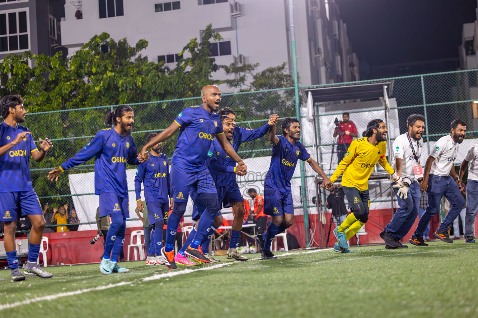 Th Thimarafushi vs B Eydhafushi in Quarter Finals of Golden Futsal Challenge 2024 which was held on Friday, 1st March 2024, in Hulhumale', Maldives Photos: Ismail Thoriq / images.mv