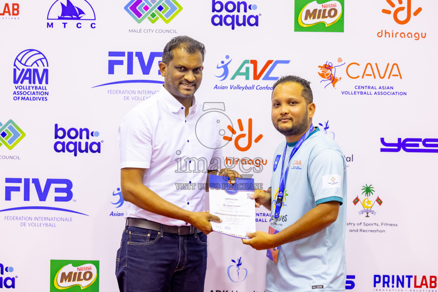 Sri Lanka vs Maldives in Semi Final of CAVA U20 Woman's Volleyball Championship 2024 was held in Social Center, Male', Maldives on 22nd July 2024. Photos: Nausham Waheed / images.mv